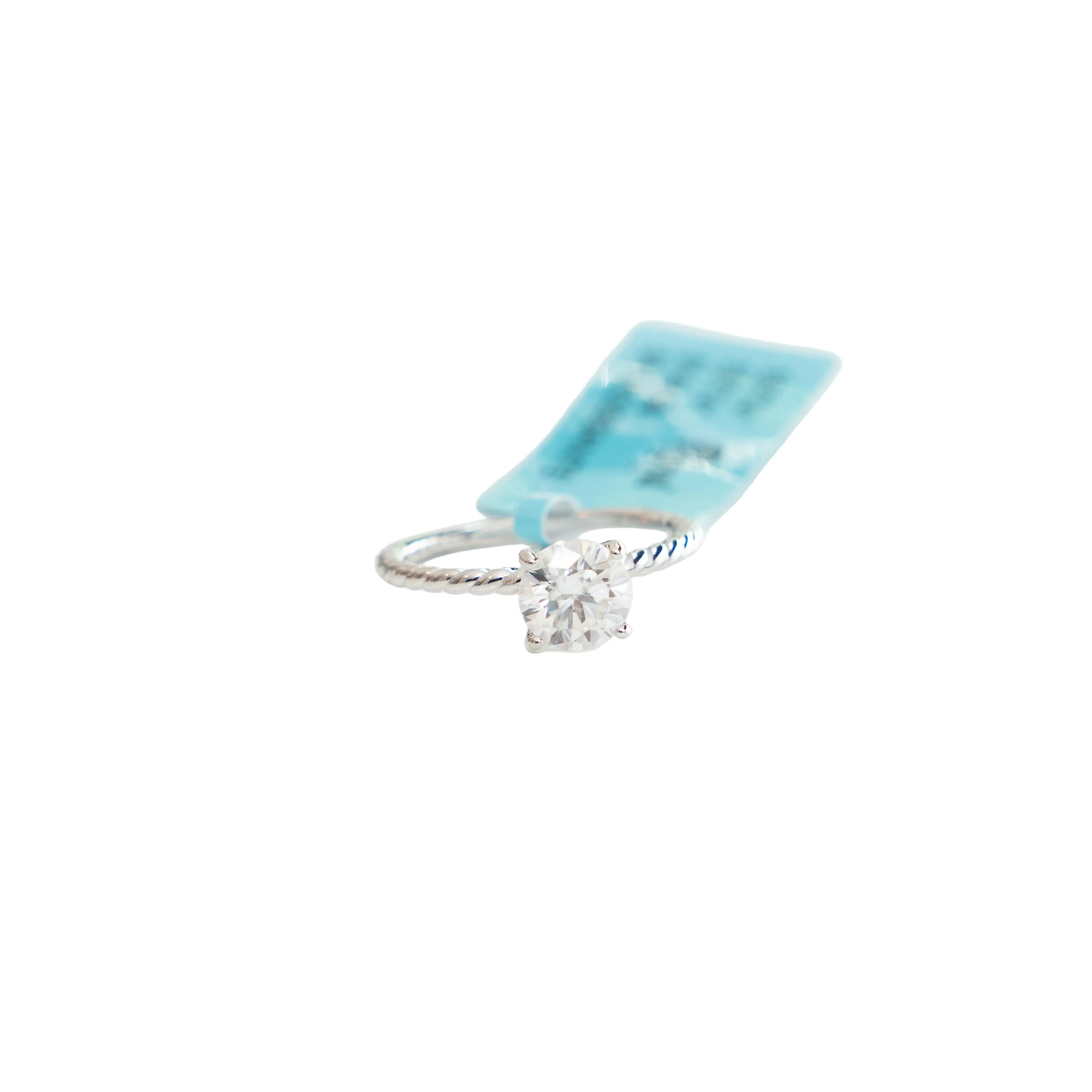 925 Silver Moissanite Cable Engagement Ring β Size 7 β 1.32 cttw