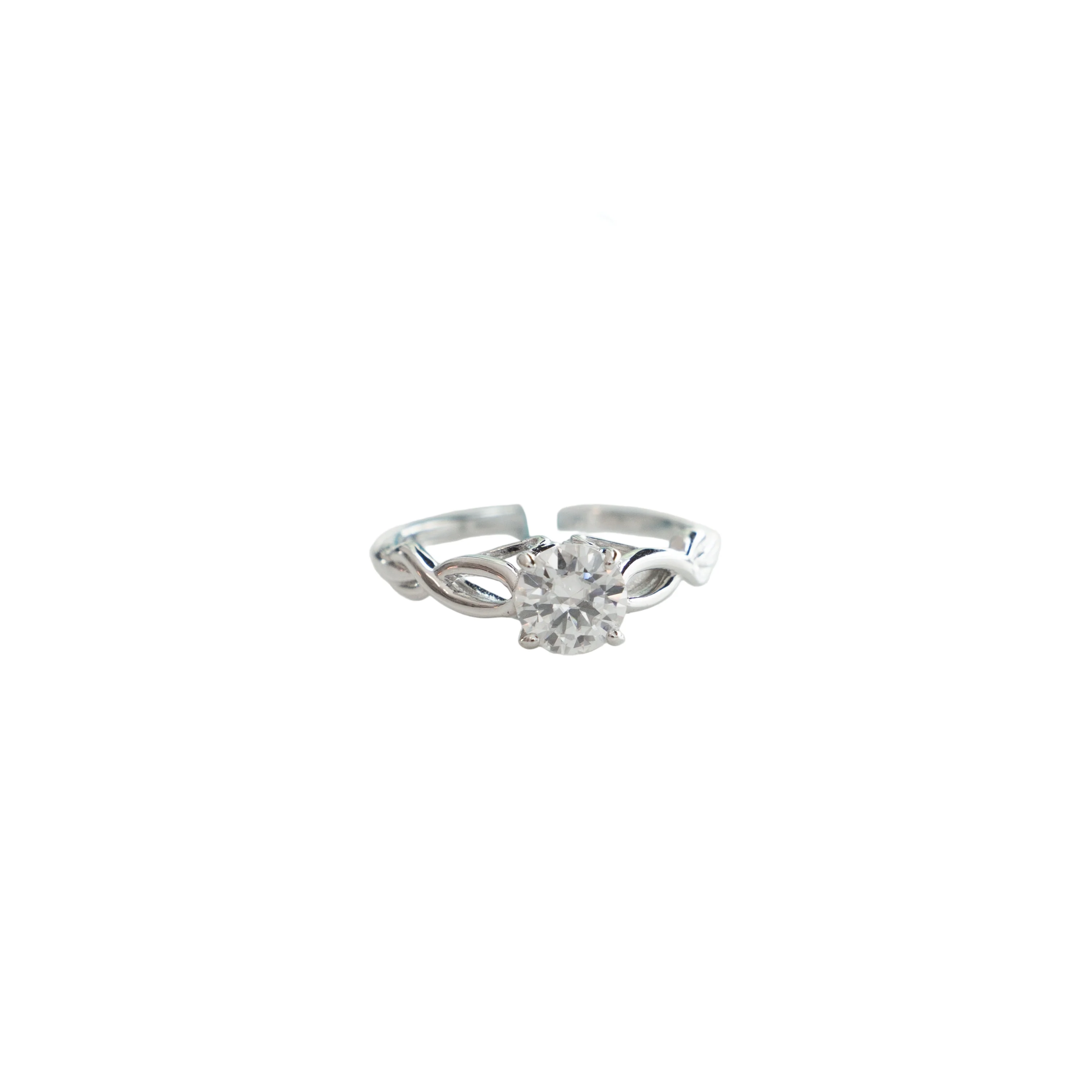 925 Silver Moissanite Infinity Engagement Ring Ring β Size 7 β 1.02 cttw