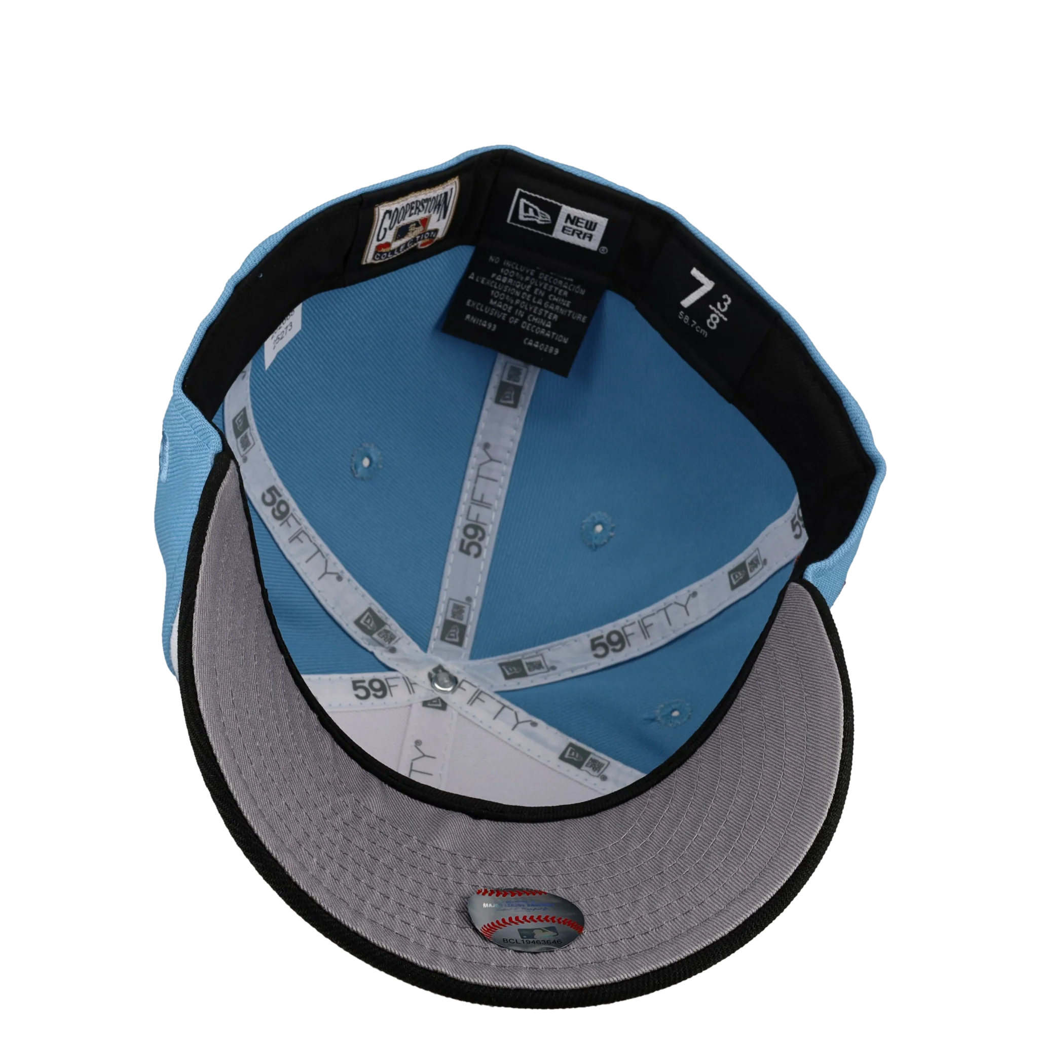 Anaheim Angels 1989 ASG White Blue Pinwheel Metallic 59Fifty Fitted Hat - Image 2