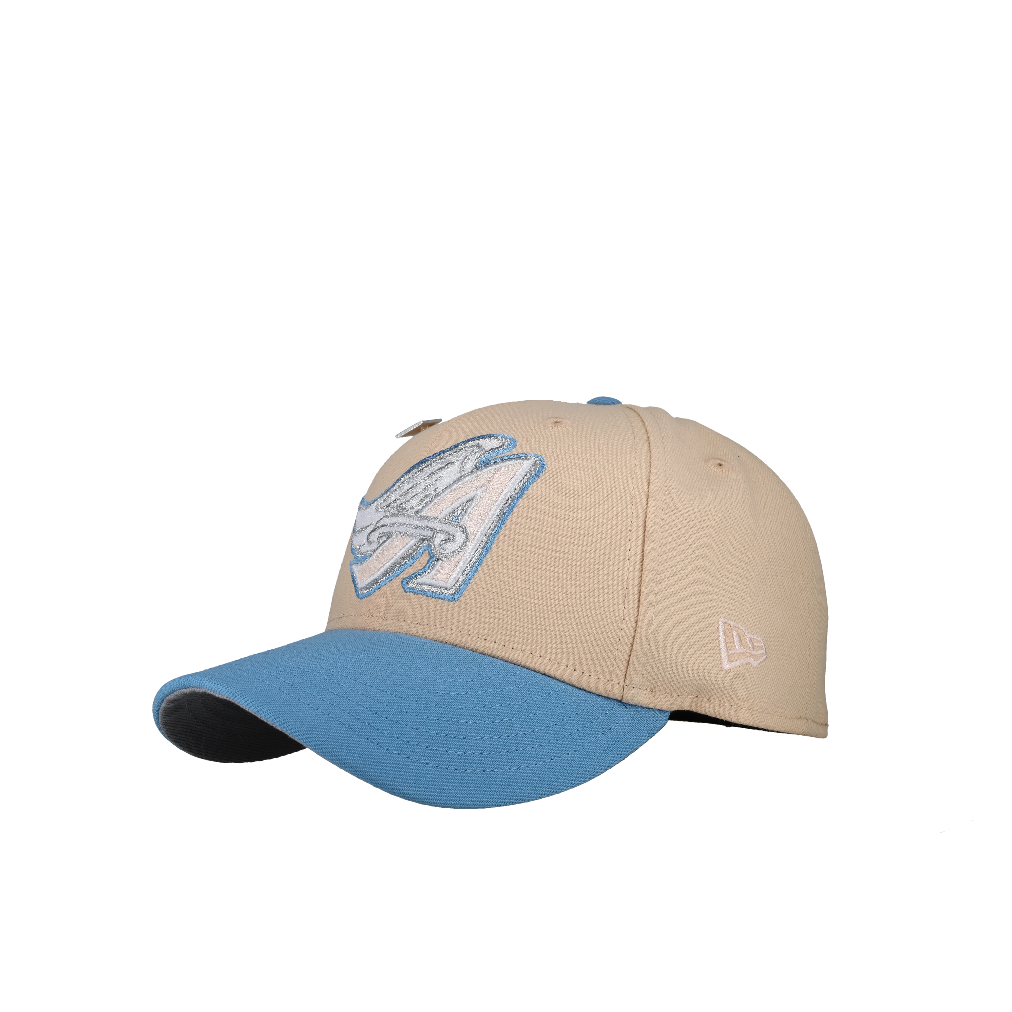 Anaheim Angels 40th Anniversary Light Peach/Light Blue Trippy Metallic 59Fifty Fitted Hat - Image 5