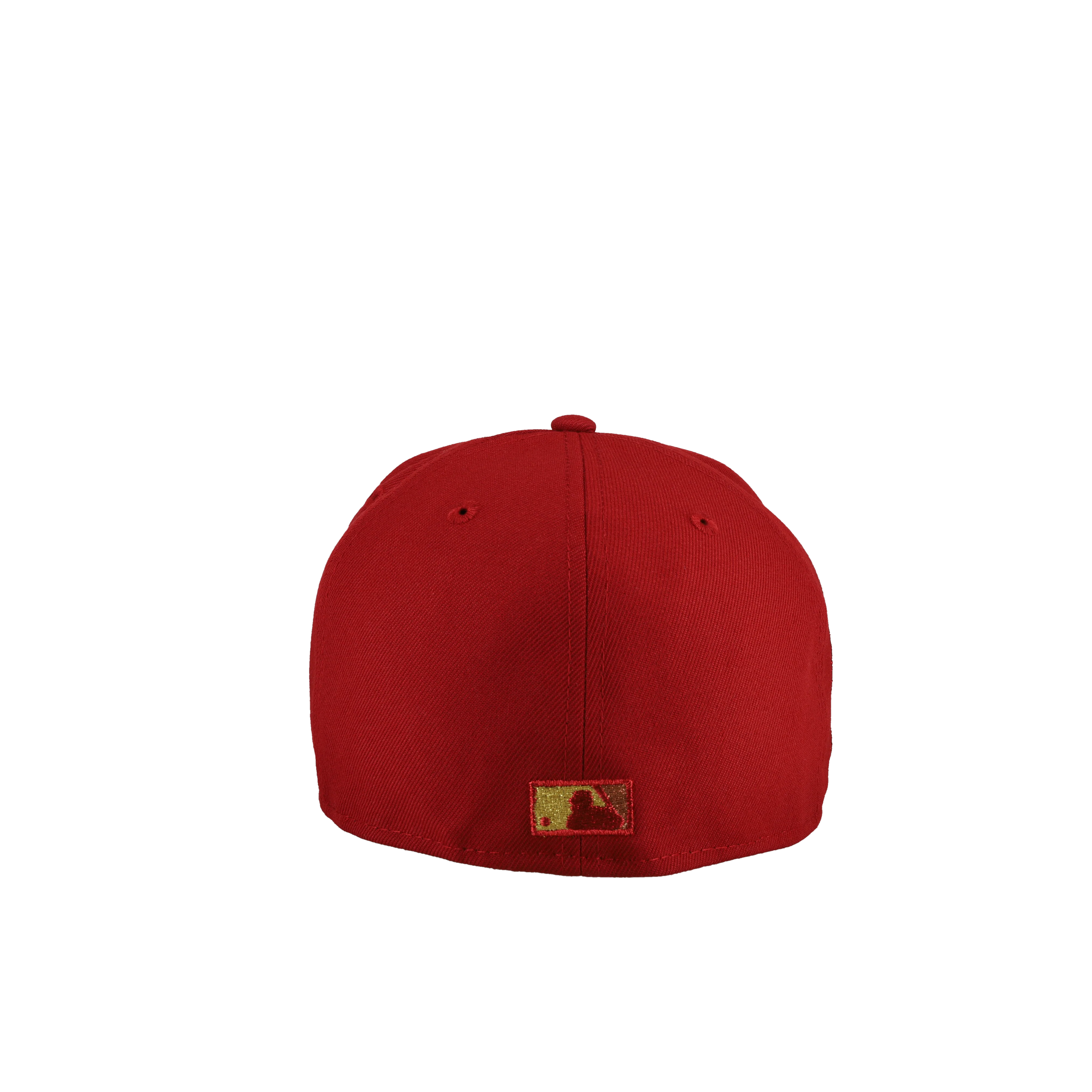 Anaheim Angels 50th Anniversary Red Gold Metallic 59Fifty Fitted Hat - Image 6
