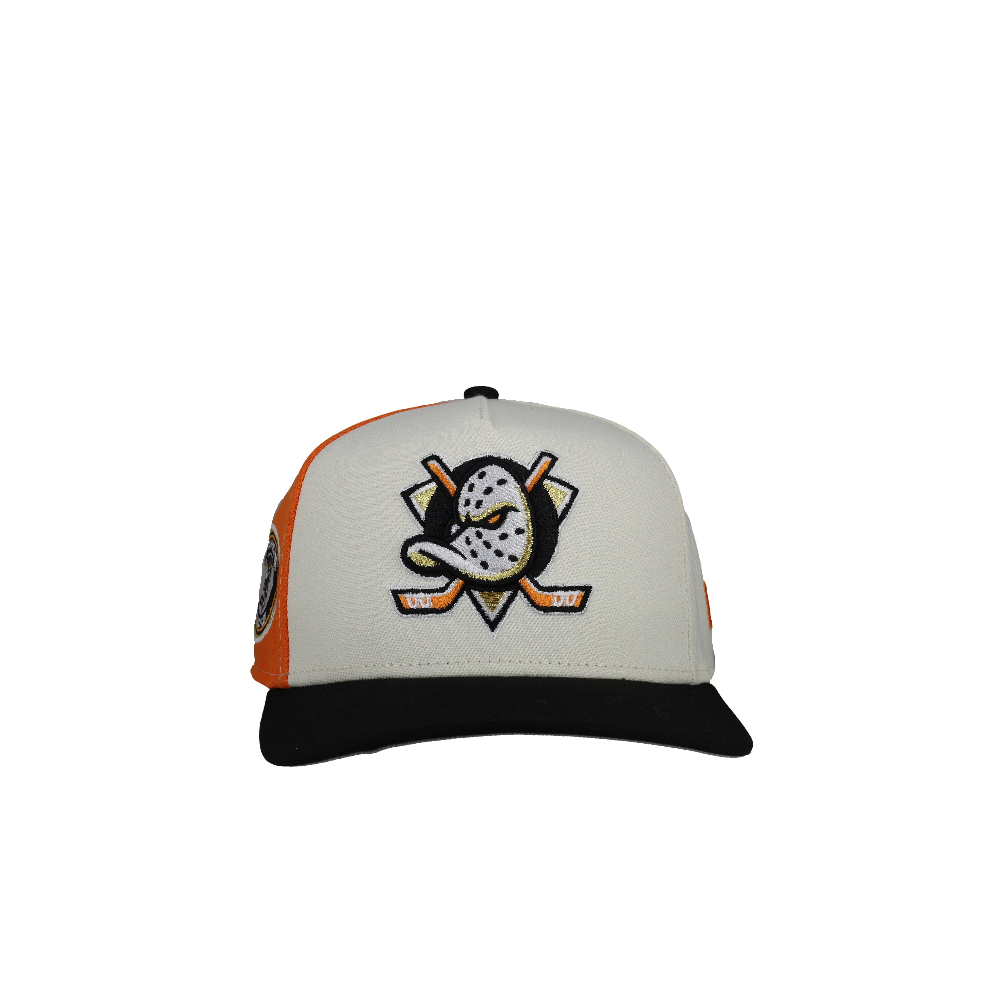 Anaheim Mighty Ducks White/Orange 9Fifty A Frame Snapback Hat - Image 4