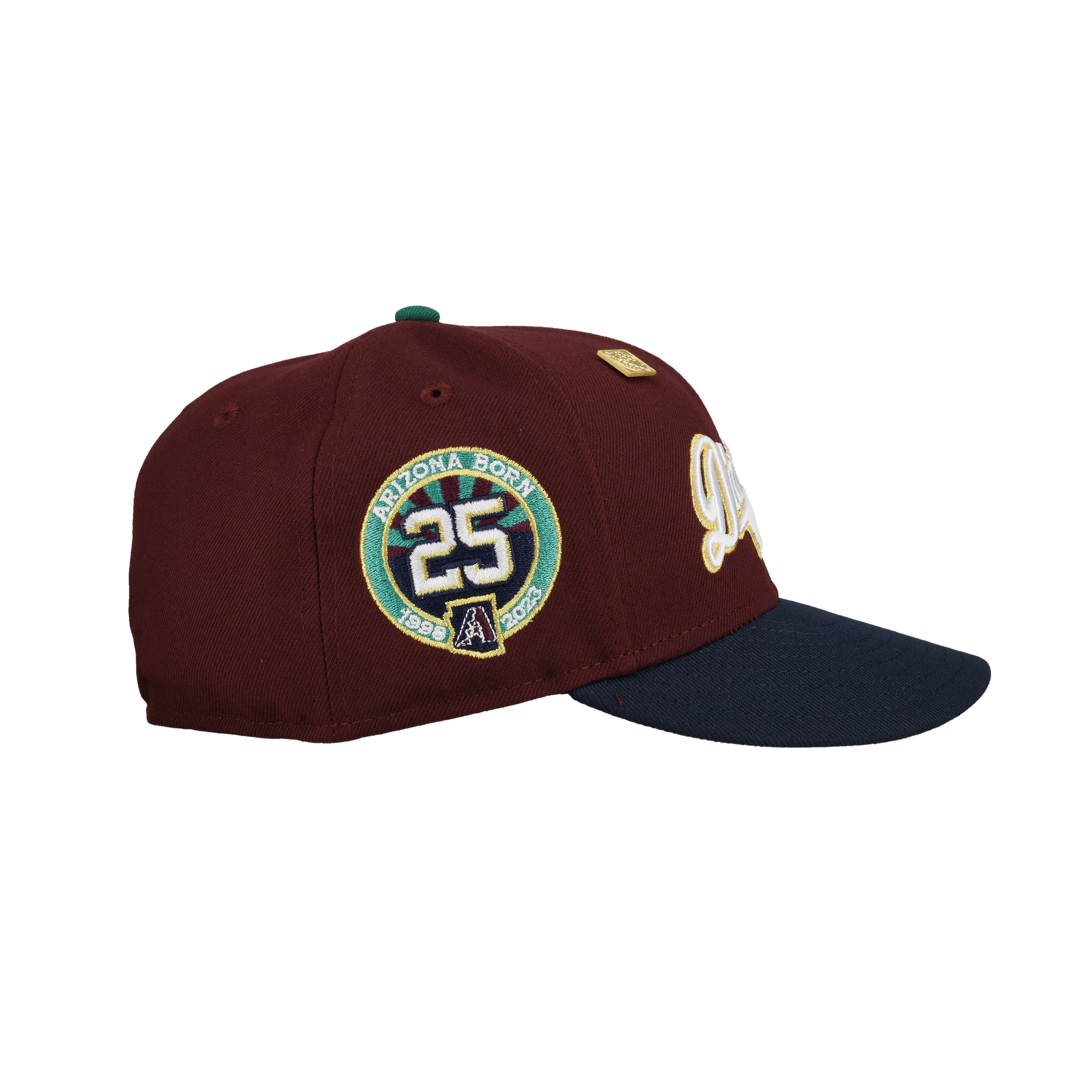 Arizona Diamondbacks 25th Anniversary Gold Script 59Fifty Fitted Hat - Image 3