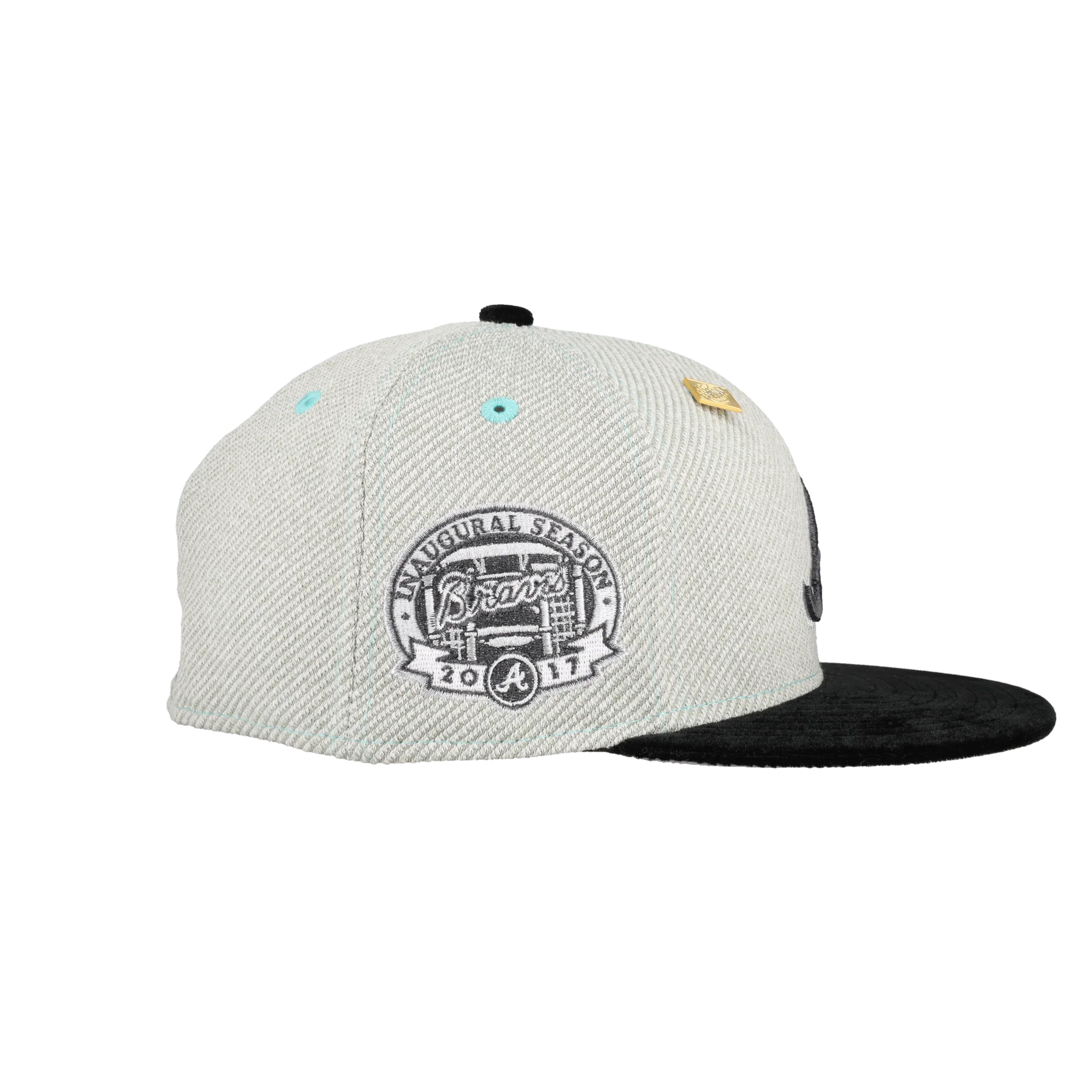Capsule Hats -  Atlanta Braves Heather Grey Inaugural Season Patch 59Fifty Fitted Hat - Image 3
