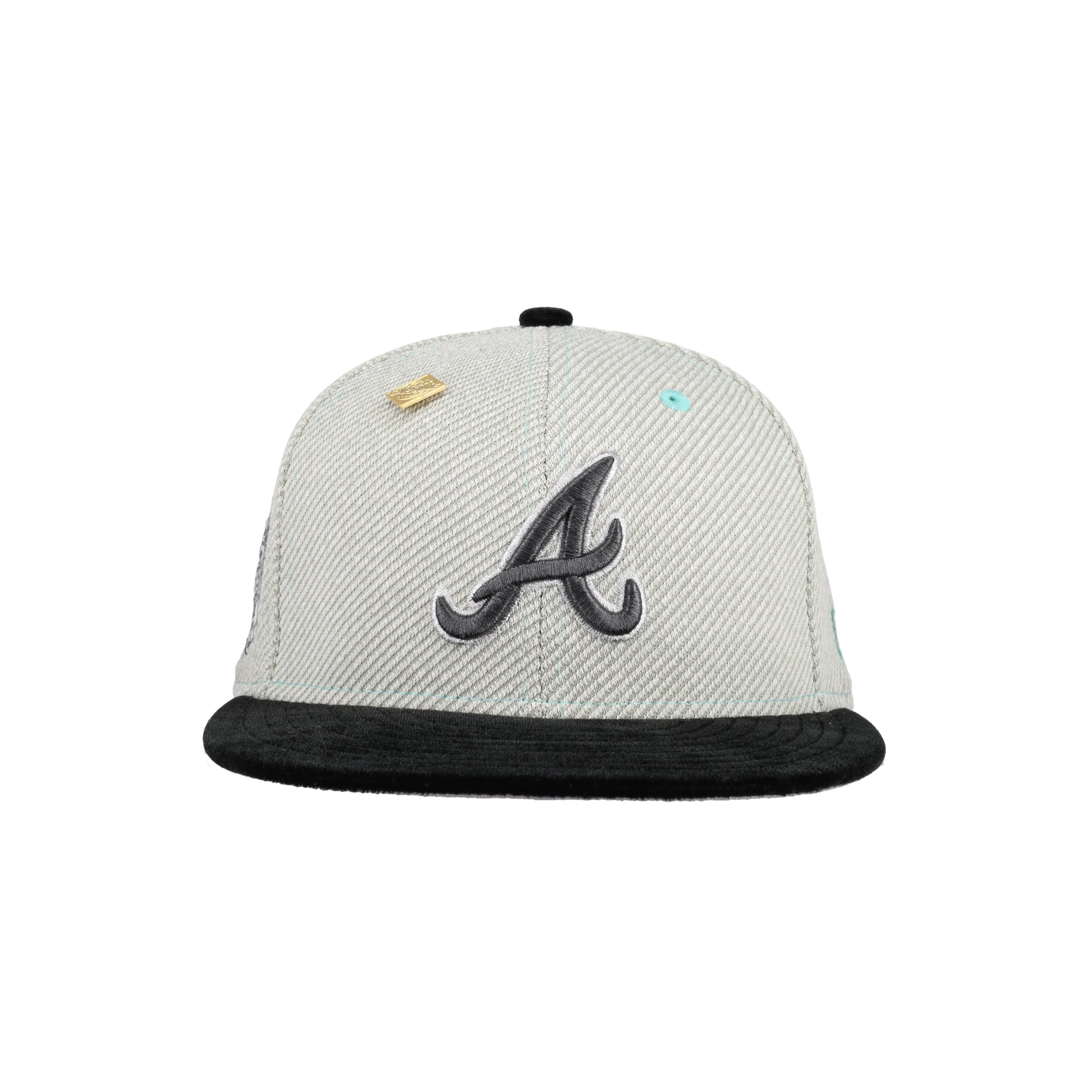 Capsule Hats -  Atlanta Braves Heather Grey Inaugural Season Patch 59Fifty Fitted Hat - Image 4