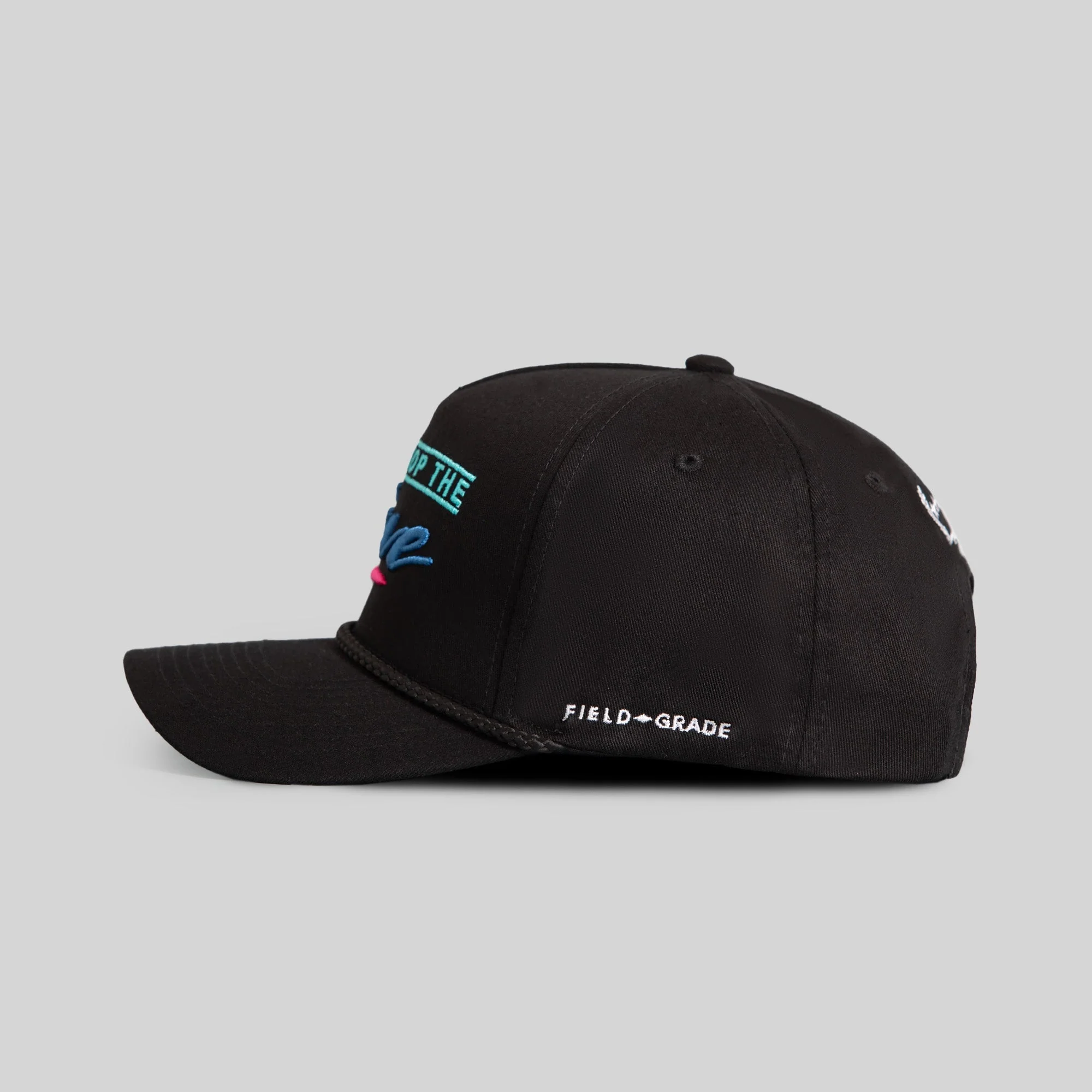 Field Grade CANT STOP THE WAVE BLACK TWILL TRUCKER - Image 5