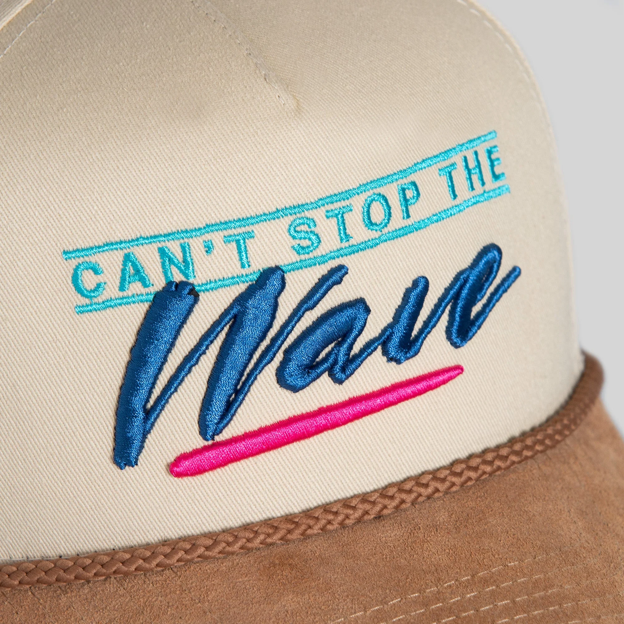 Field Grade  CANT STOP THE WAVE SAND TAUPE TWILL SUEDE TRUCKER - Image 3