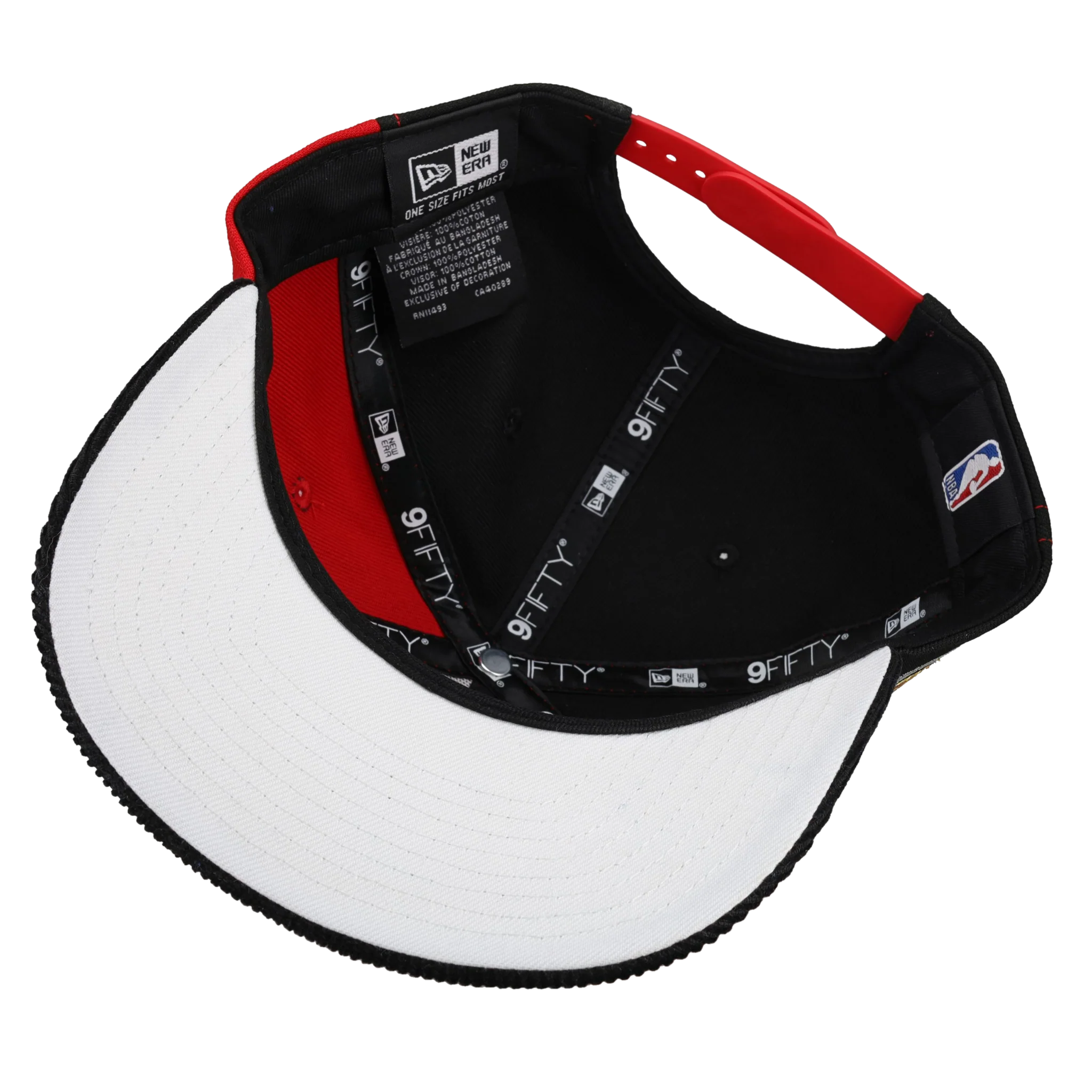 Chicago Bulls Split Championship Black/Red Metallic 9Fifty A Frame Snapback Hat - Image 3