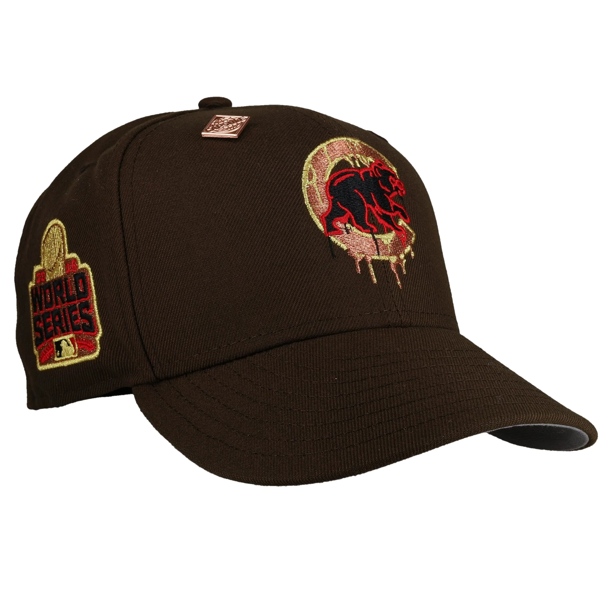 Chicago Cubs 2016 WS Walnut Drip Metallic 59Fifty Fitted Hat