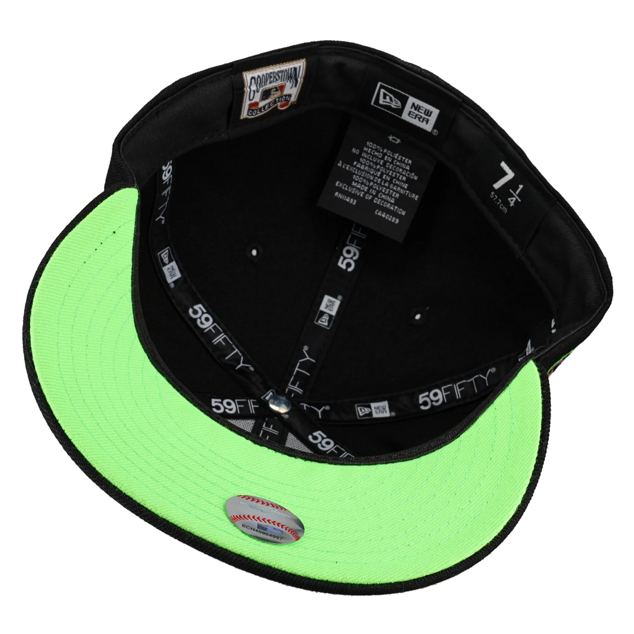 Chicago Cubs Neon 1908 World Series 59fifty Fitted Hat - Image 2