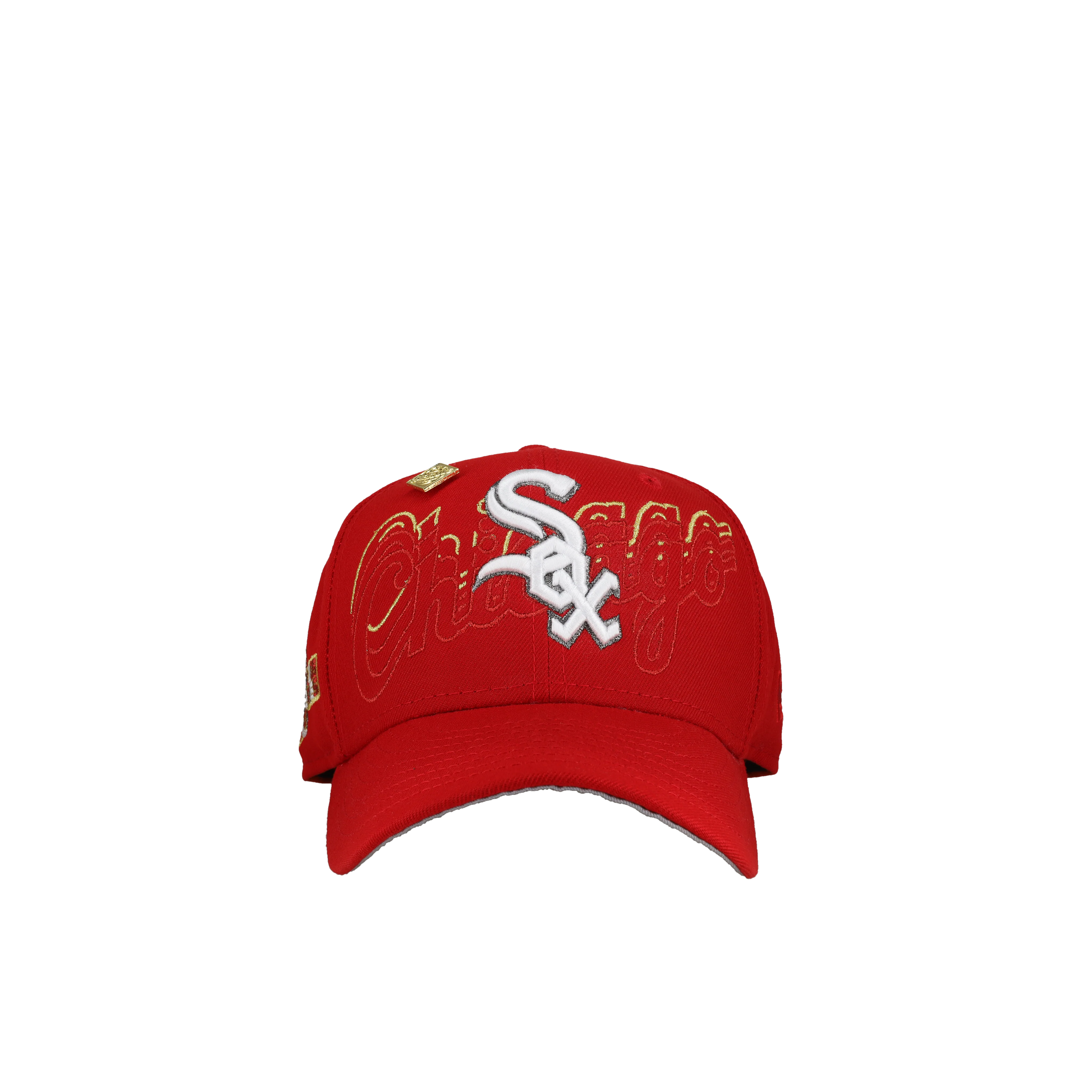 Chicago White Sox 2005 World Series Red Chicago Script 59Fifty Fitted Hat - Image 4