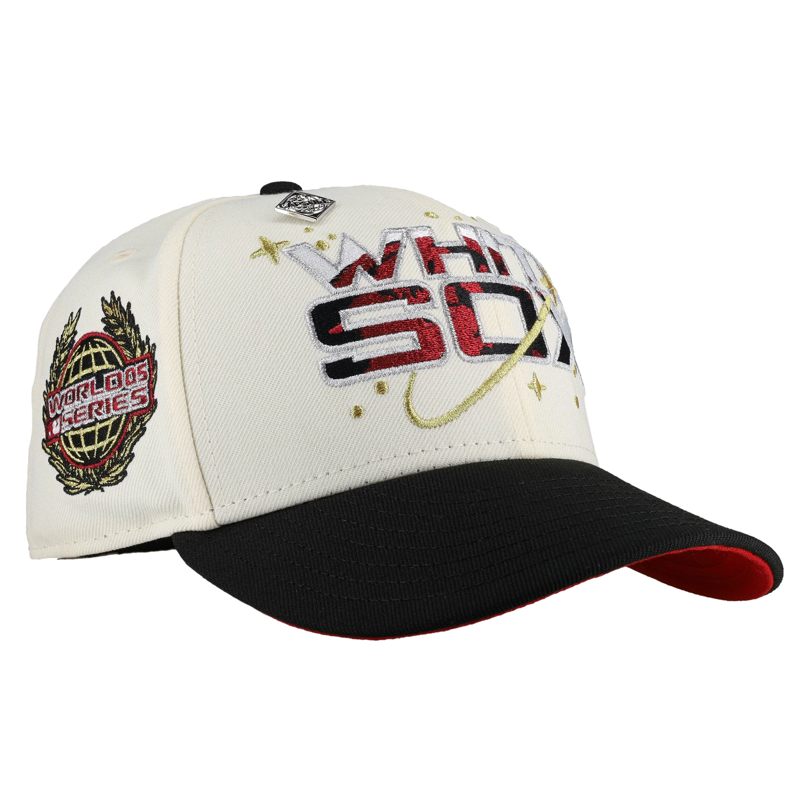 Chicago White Sox 2005 WS Celestial (Chrome/Black) Metallic 59Fifty Fitted Hat