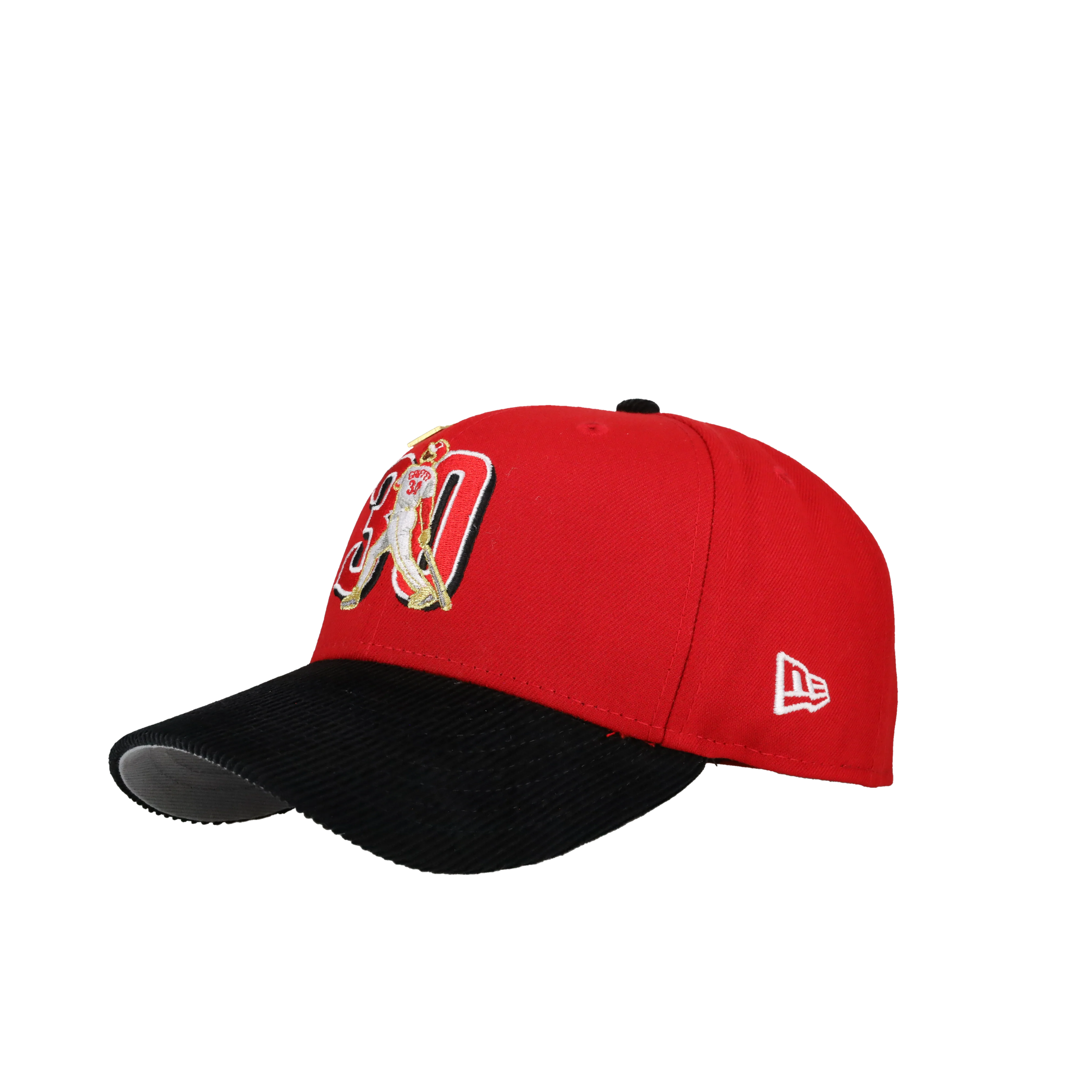 Cincinnati Reds Ken Griffey 30 Red/Black Corduroy Brim 59Fifty Fitted Hat - Image 5