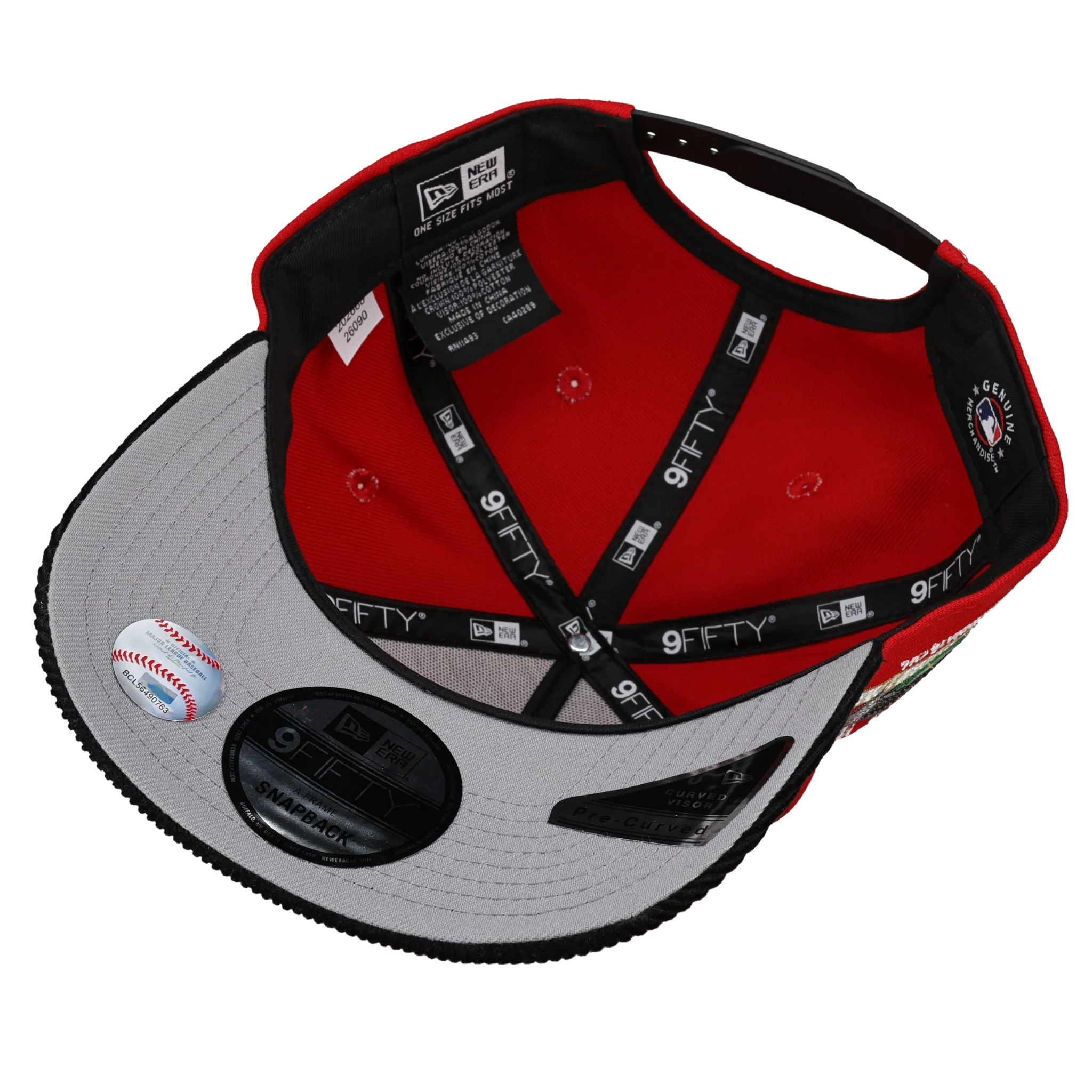 Cincinnati Reds Ken Griffey 30 Red/Black Corduroy 9Fifty A Frame Snapback Hat - Image 3