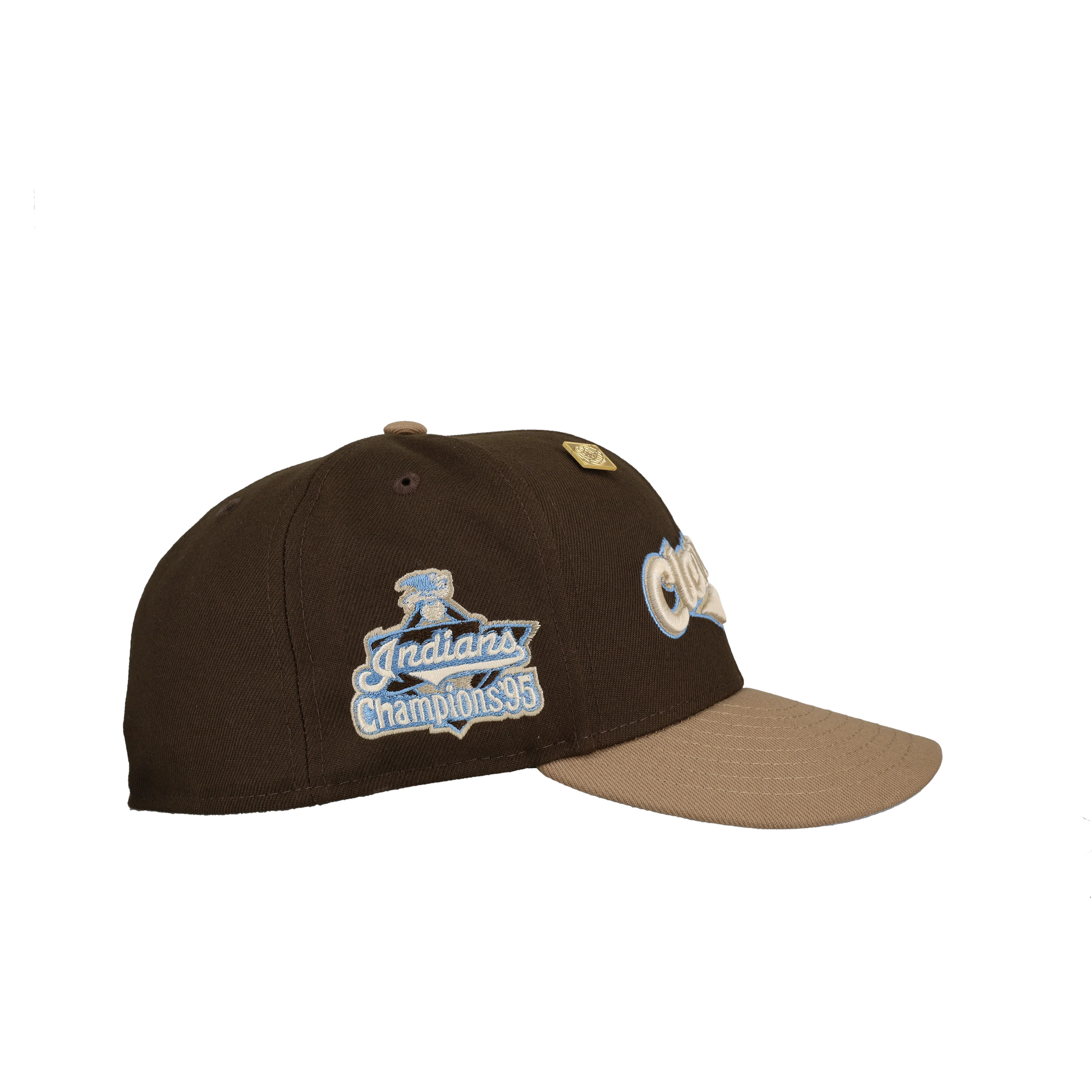 Cleveland Indians 1995 Champions (Walnut/Tan) 59Ffity New Era Fitted Hat - Image 2