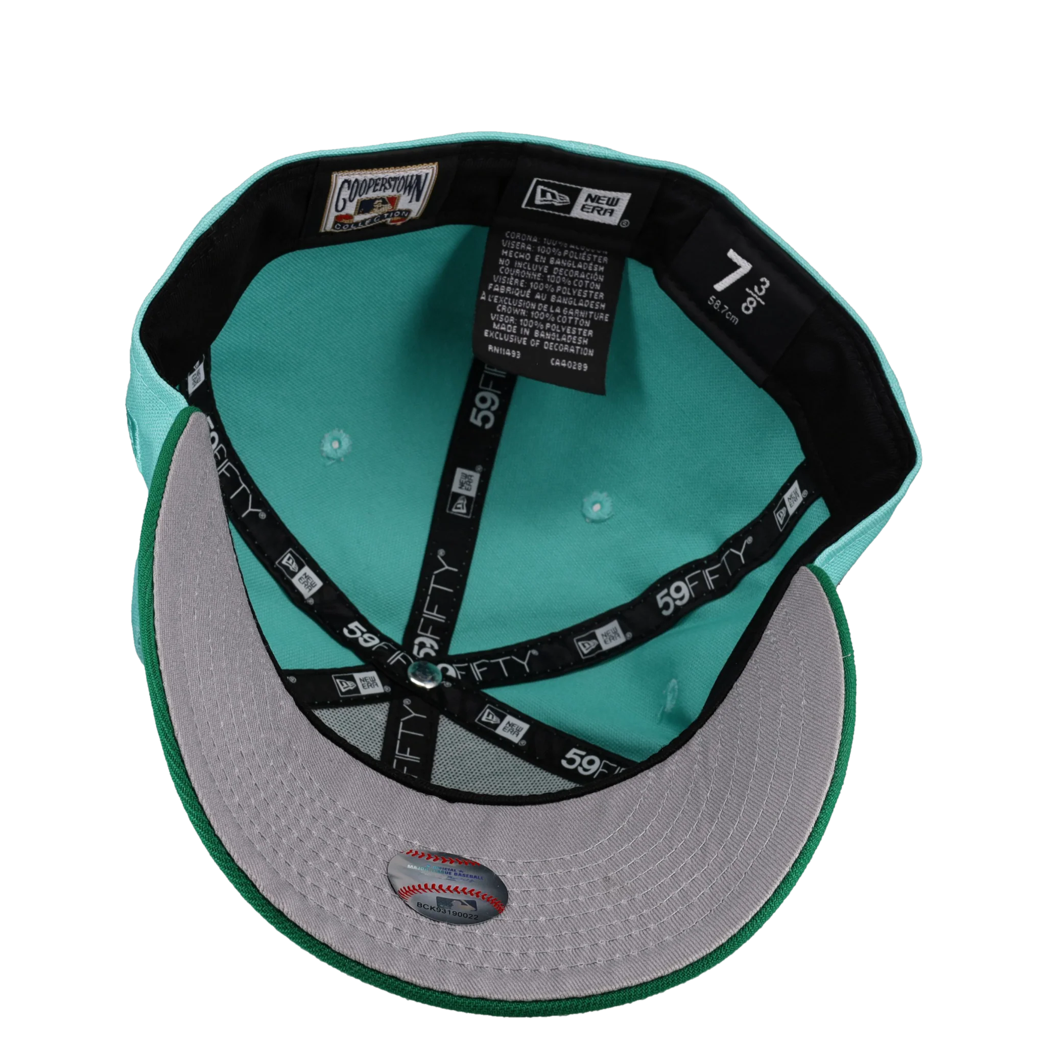 Colorado Rockies Old English Script Teal Green Metallic 59Fifty Fitted Hat - Image 3