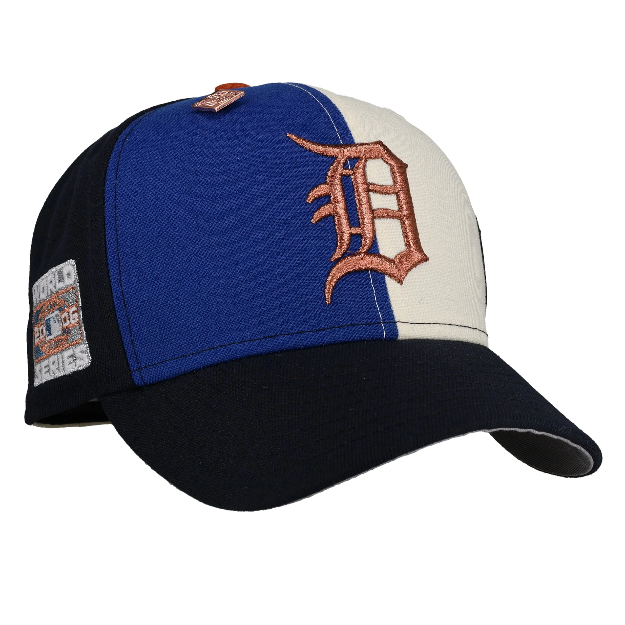 Detroit Tigers 2006 World Series Chrome/Blue/Black Split 59Fifty Fitted Hat