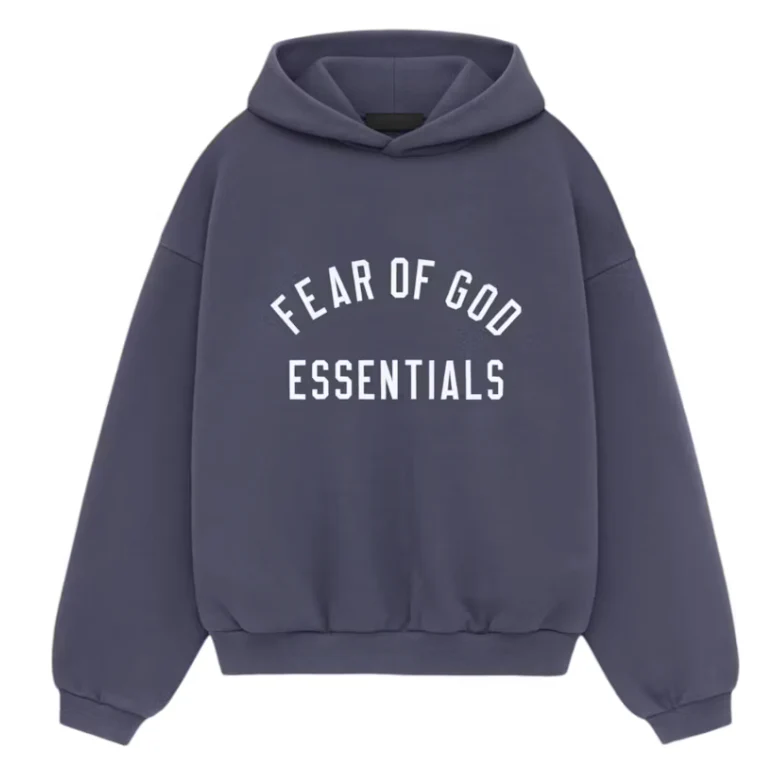 Fear of God Essentials Kids Fleece Hoodie "Marine" FW24