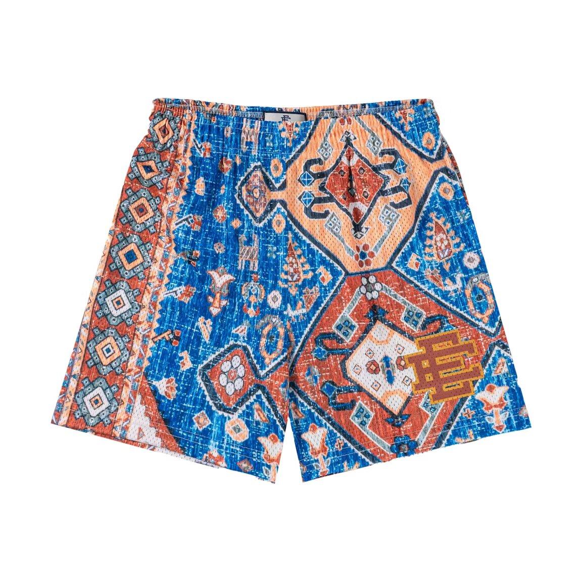 Eric Emanuel EE Basic Rug Print Short White/Blue/Tan