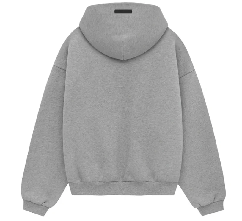 Fear of God Essentials Kids Fleece Hoodie "Dark Heather Gray" FW24 - Image 2