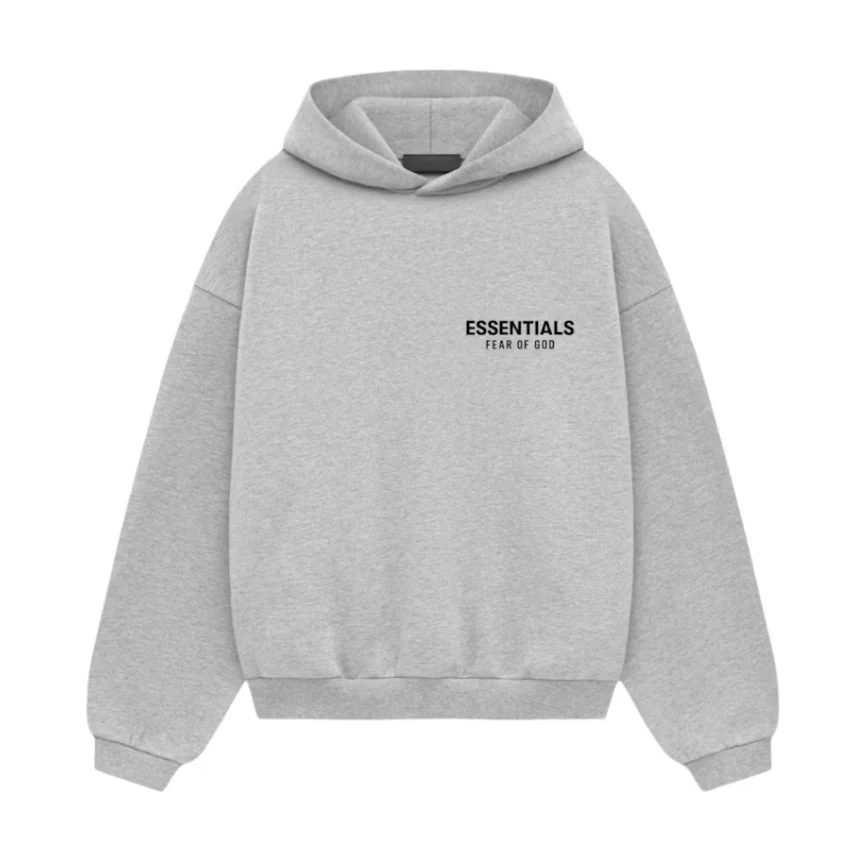 Fear of God Essentials Kids Fleece Hoodie "Light Heather Gray" FW24