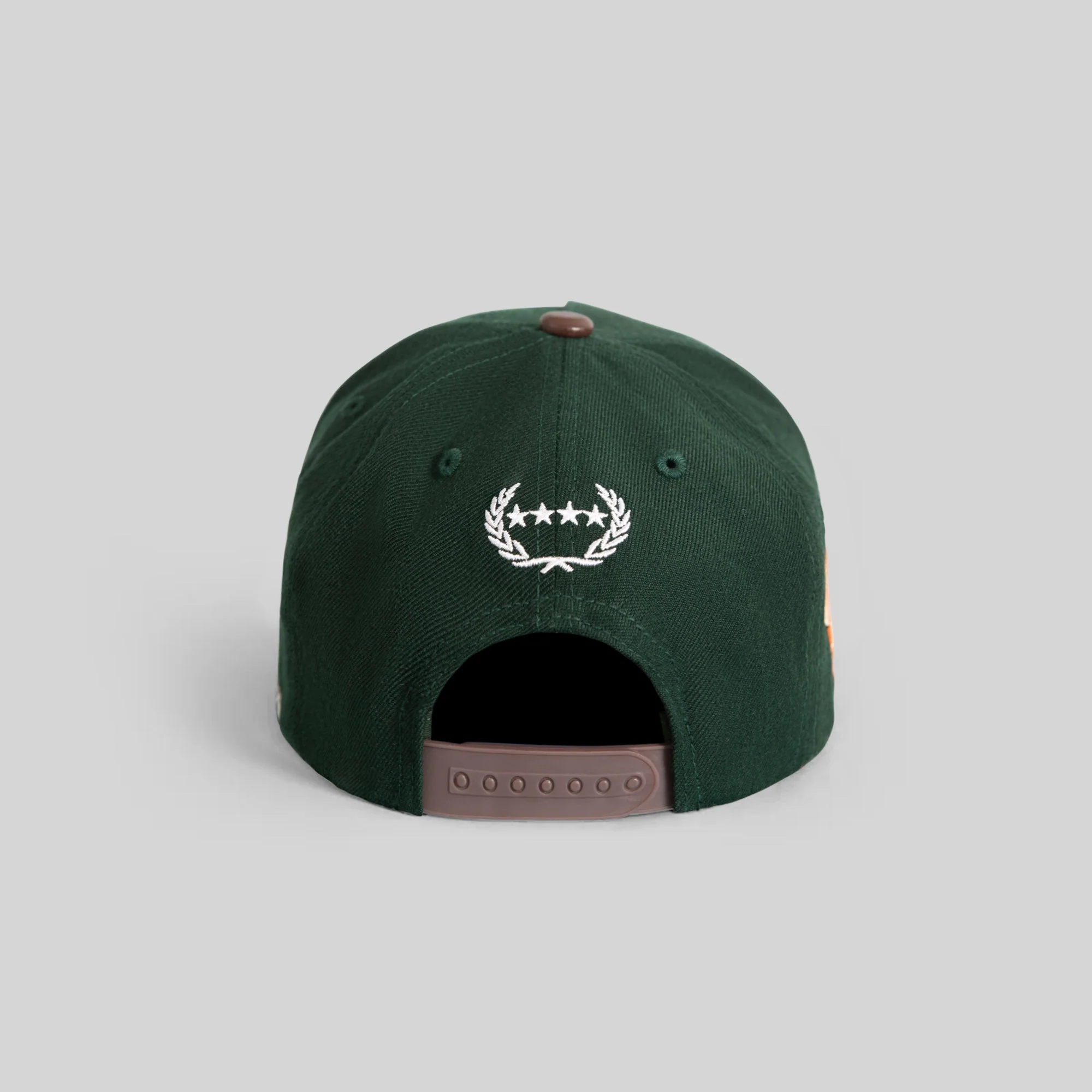 FIELD GRADE X KURVE STUDIO NY IS HEALING FG GREEN MOCHA WOOL LEATHER TRUCKER - Image 4