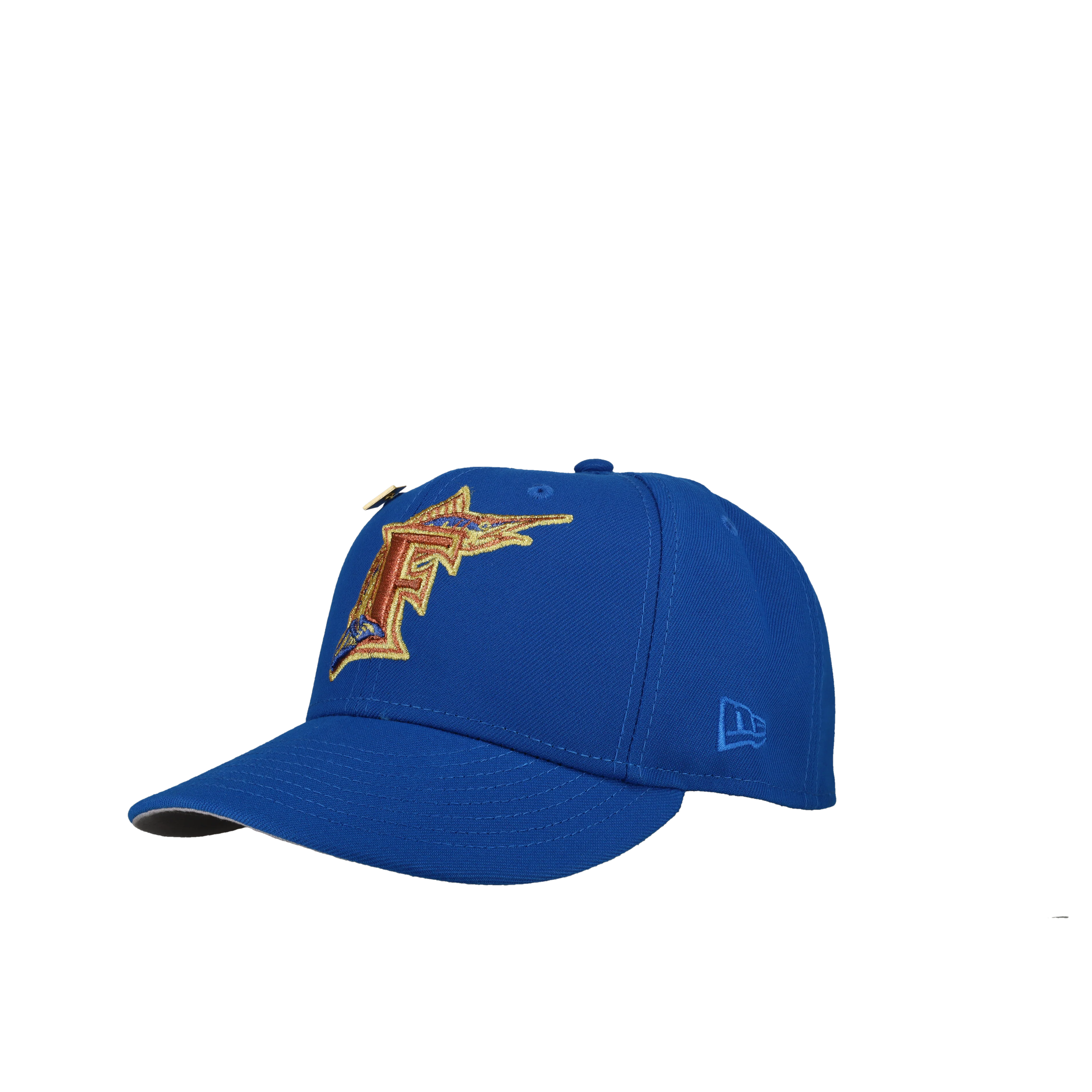 Florida Marlins 10th Anniversary Blue Gold Metallic 59Fifty Fitted Hat - Image 4