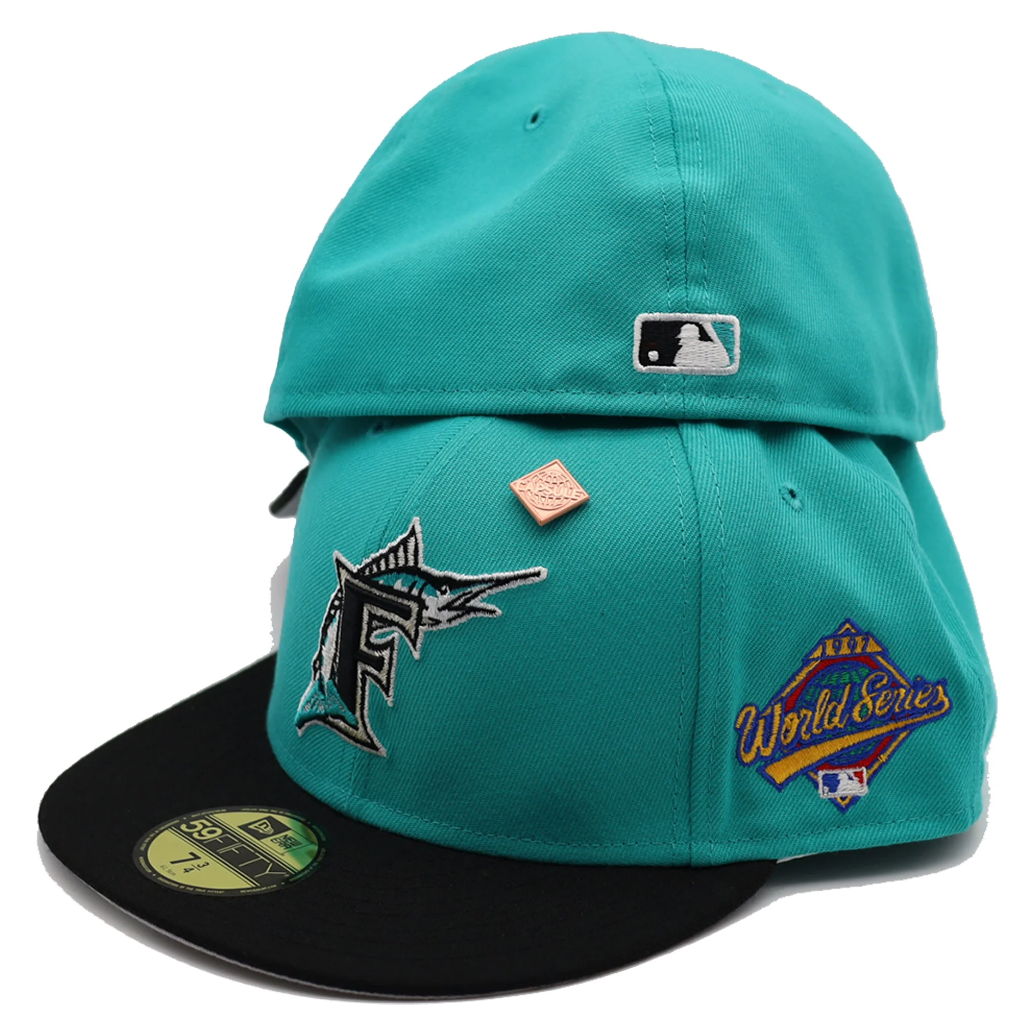 Capsule Hats - Florida Marlins Basics 1997 World Series Patch Fitted Hat - Image 2
