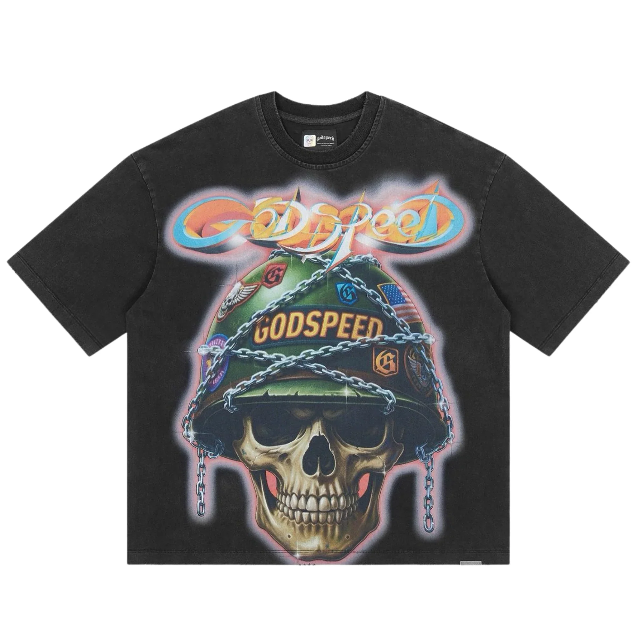 Godspeed "Badges of Honor" Tee (Black Wash)