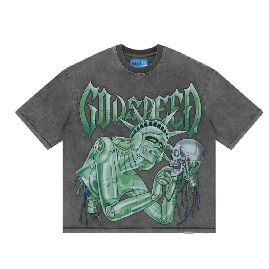 Godspeed "Freedoms Protocols" Tee (Grey Wash)