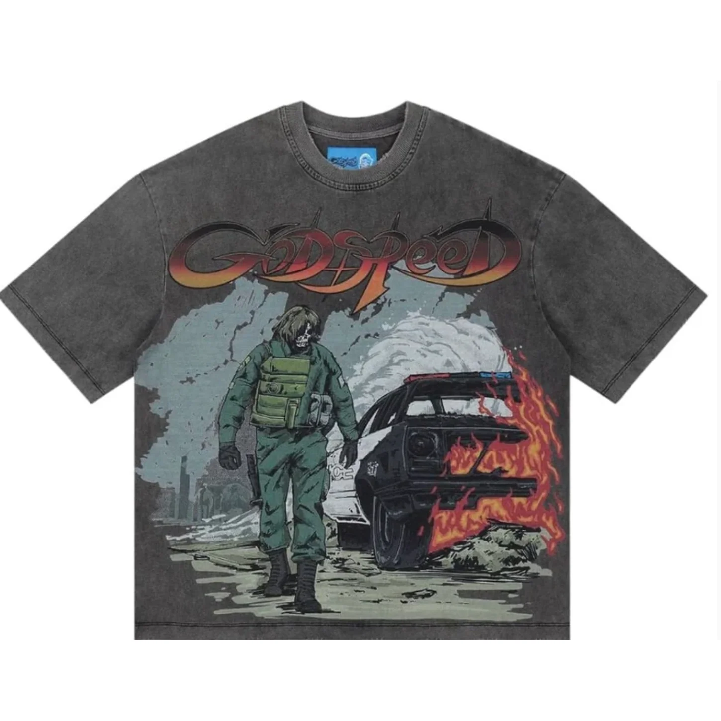 Godspeed "KHAOS" Tee (Grey Wash)