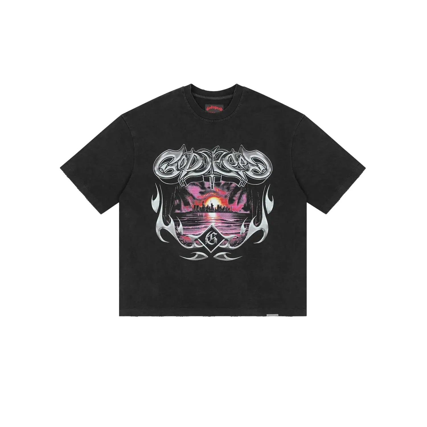 Godspeed Liberty Sunset Tee Black