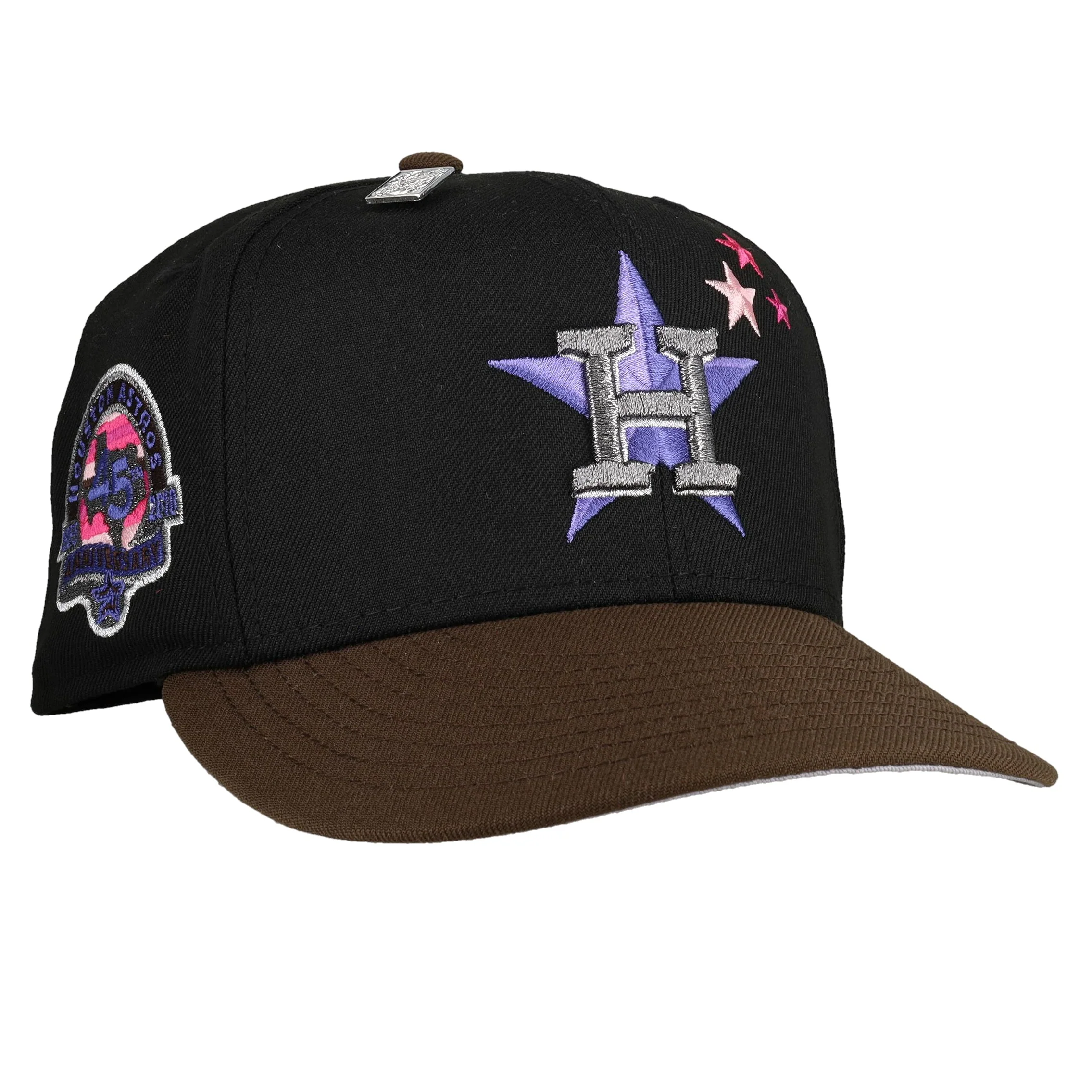 Houston Astros 45th Anniversary Black Walnut Purple Metallic 59Fifty Fitted Hat
