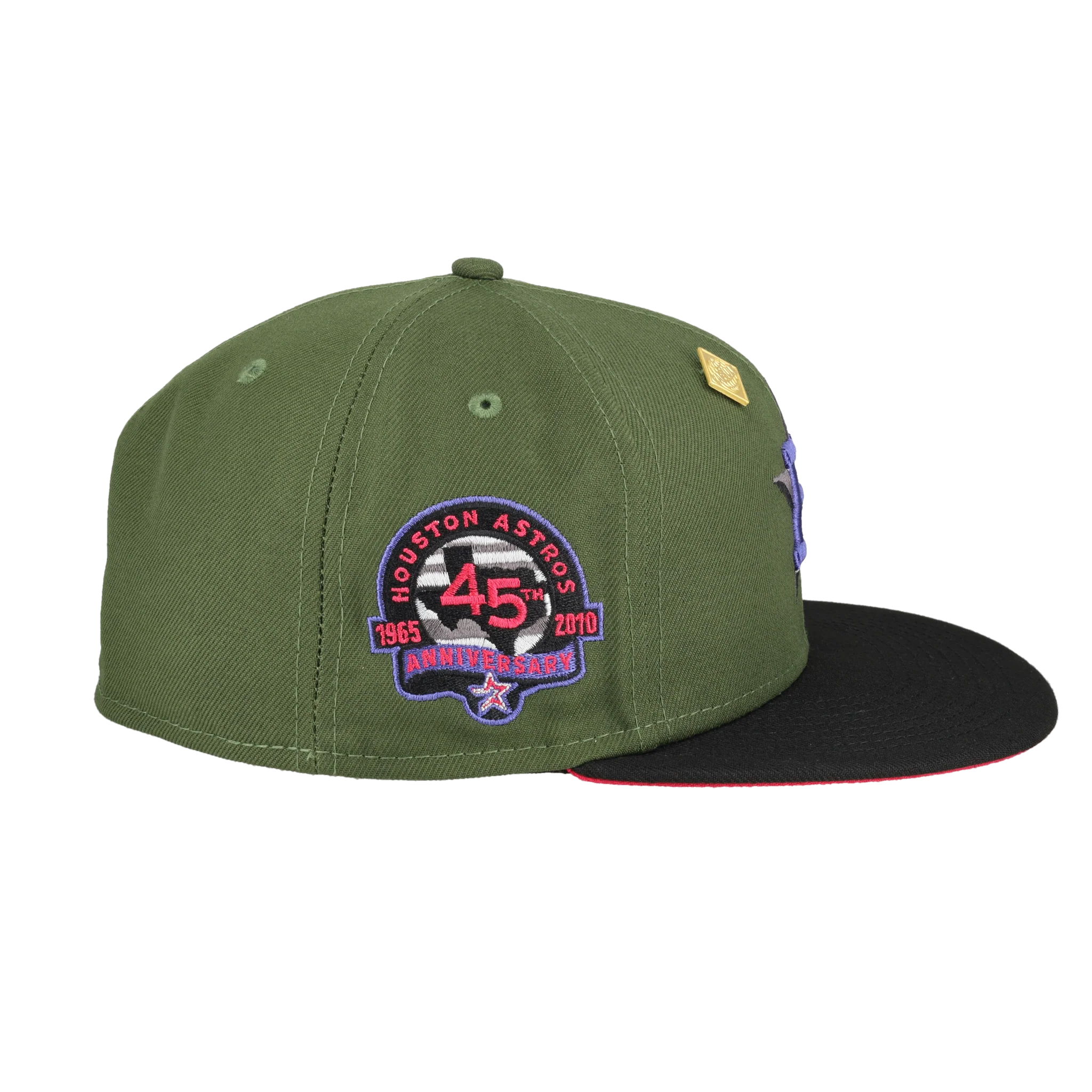 Houston Astros 45th Anniversary Patch Fitted Hat - Image 3