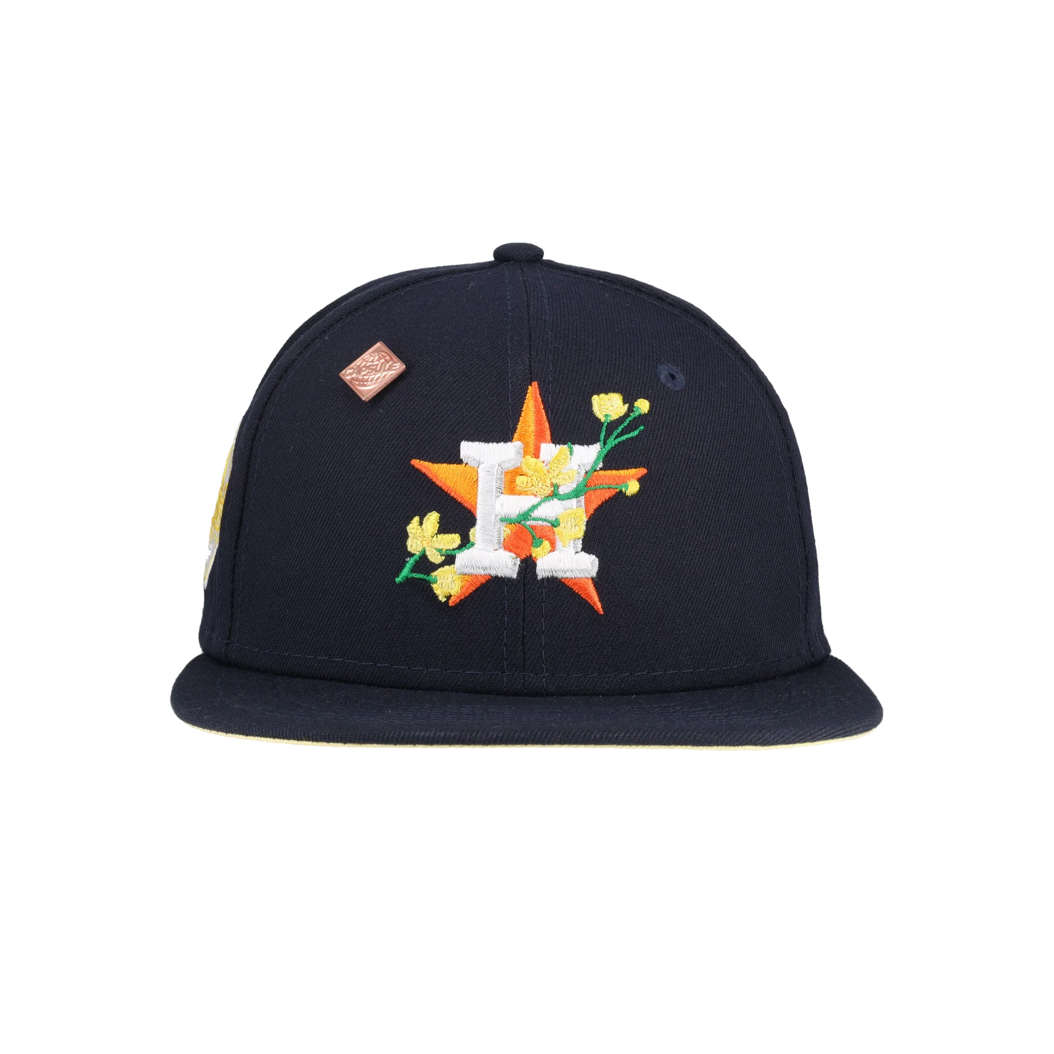 Capsule Hats - Houston Astros Side Patch Bloom 2017 World Series Patch Fitted Hat - Image 5