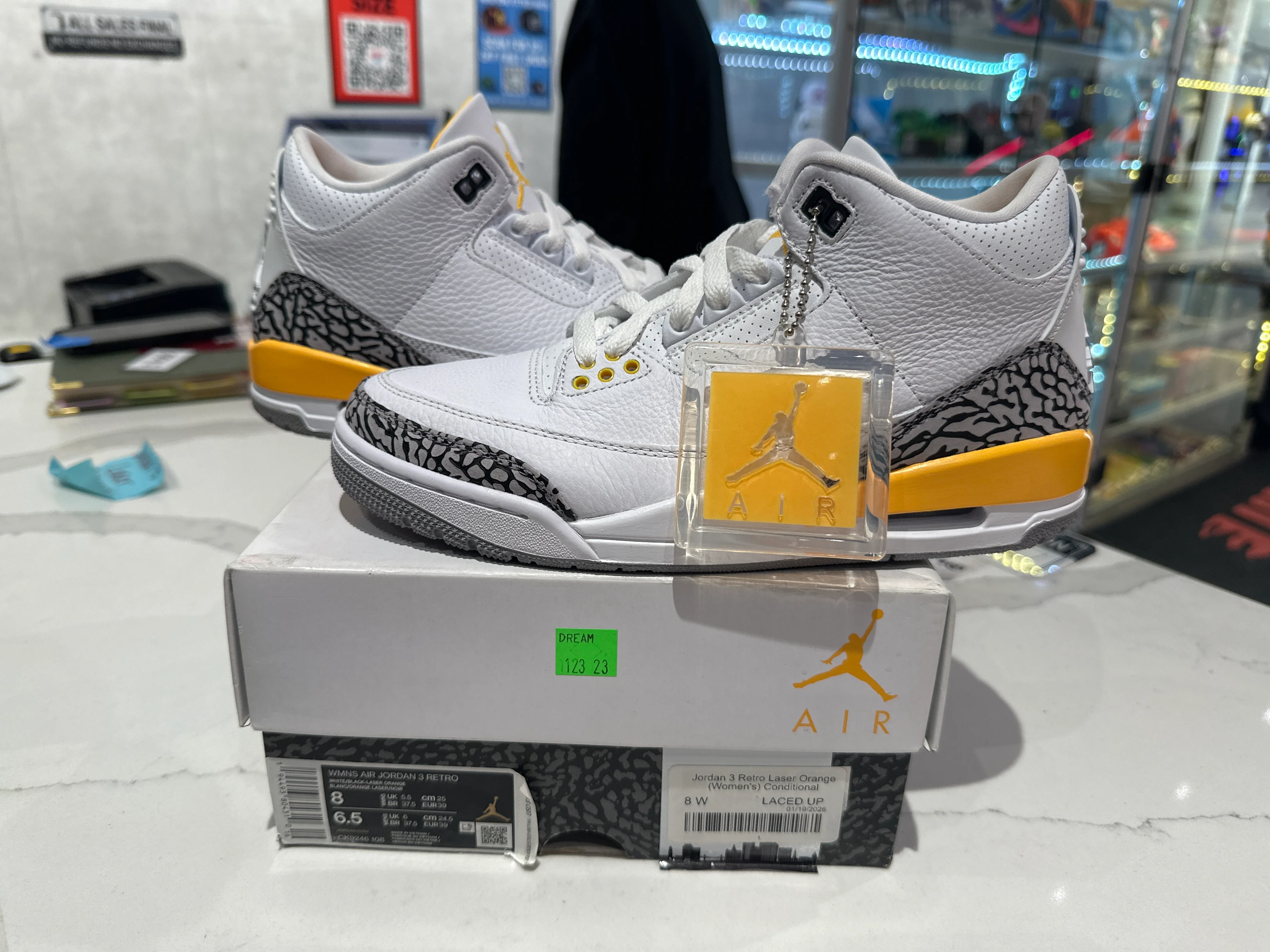 Jordan 3 Retro Laser Orange (Women's) Conditional - Image 2