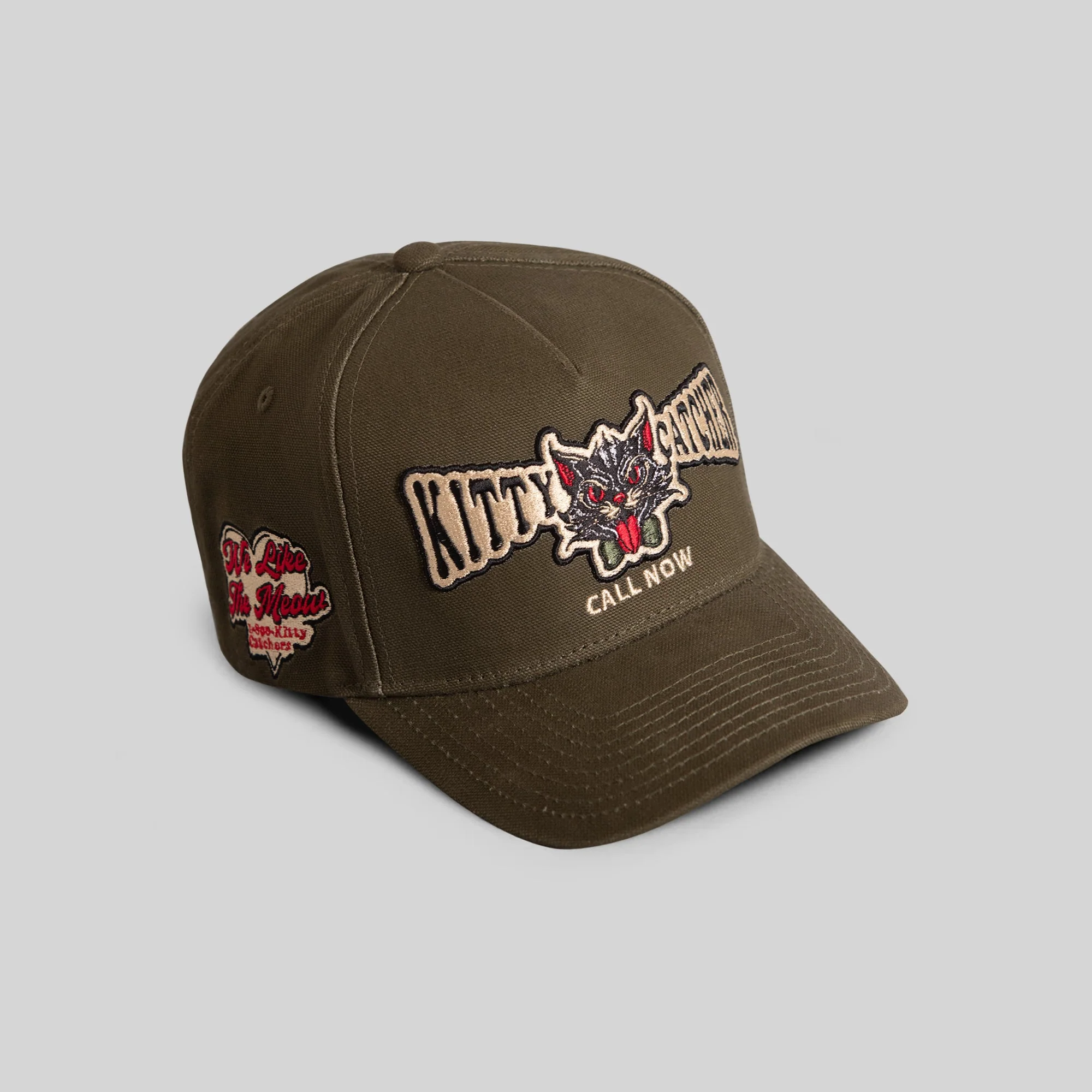 Field Grade KITTY CATCHER OLIVE DUCK CANVAS TRUCKER