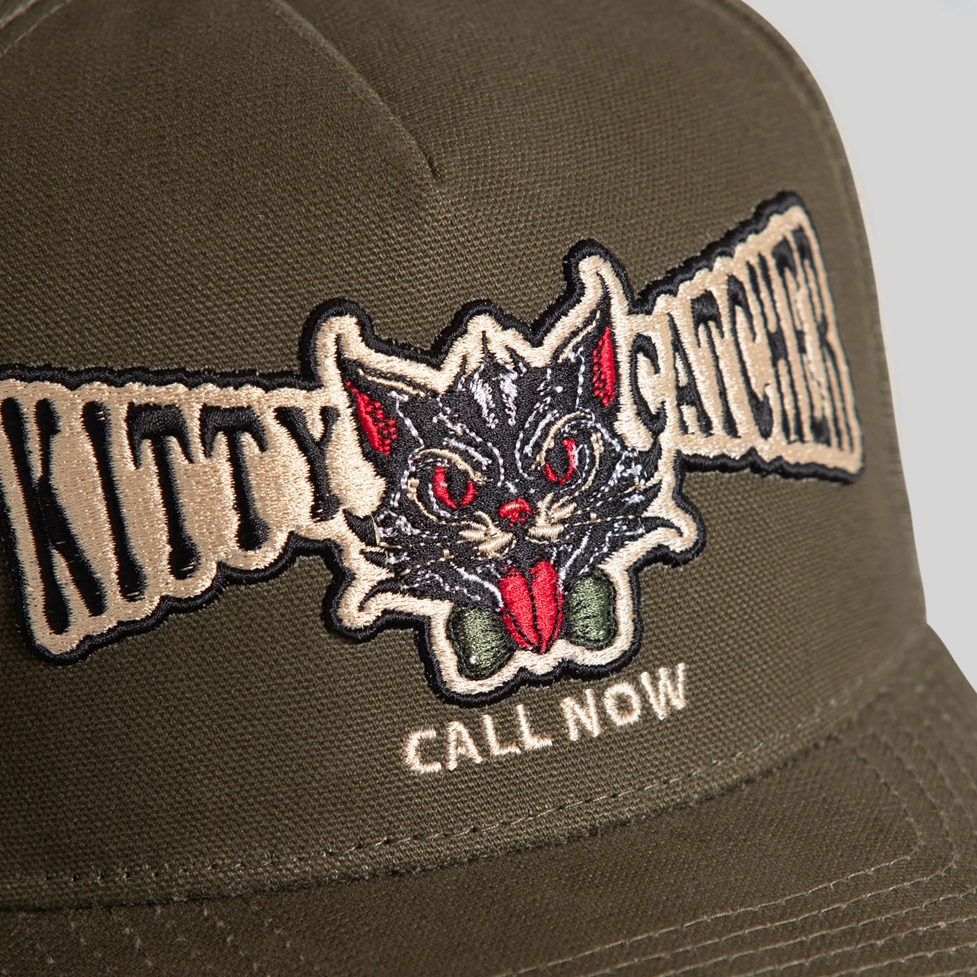 Field Grade KITTY CATCHER OLIVE DUCK CANVAS TRUCKER - Image 3