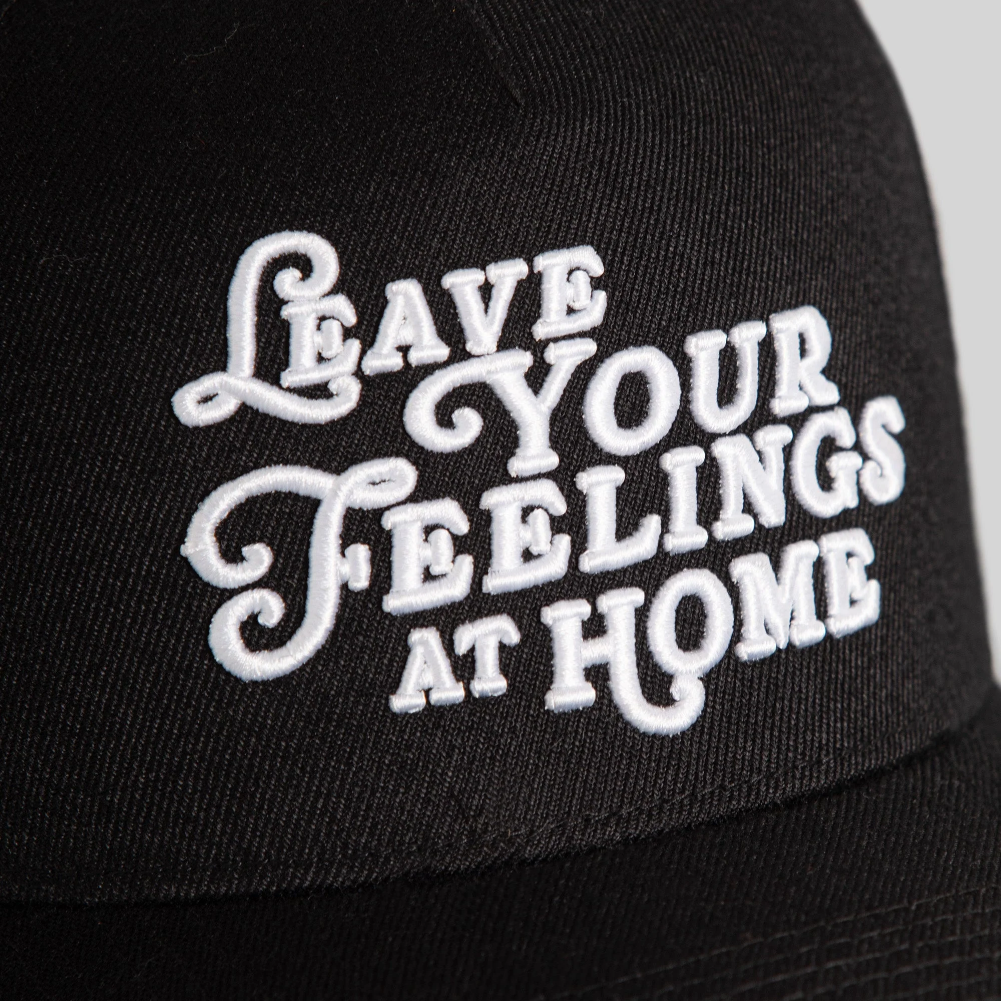 Field Grade LEAVE YOUR FEELINGS BLACK AWOOL TRUCKER - Image 3