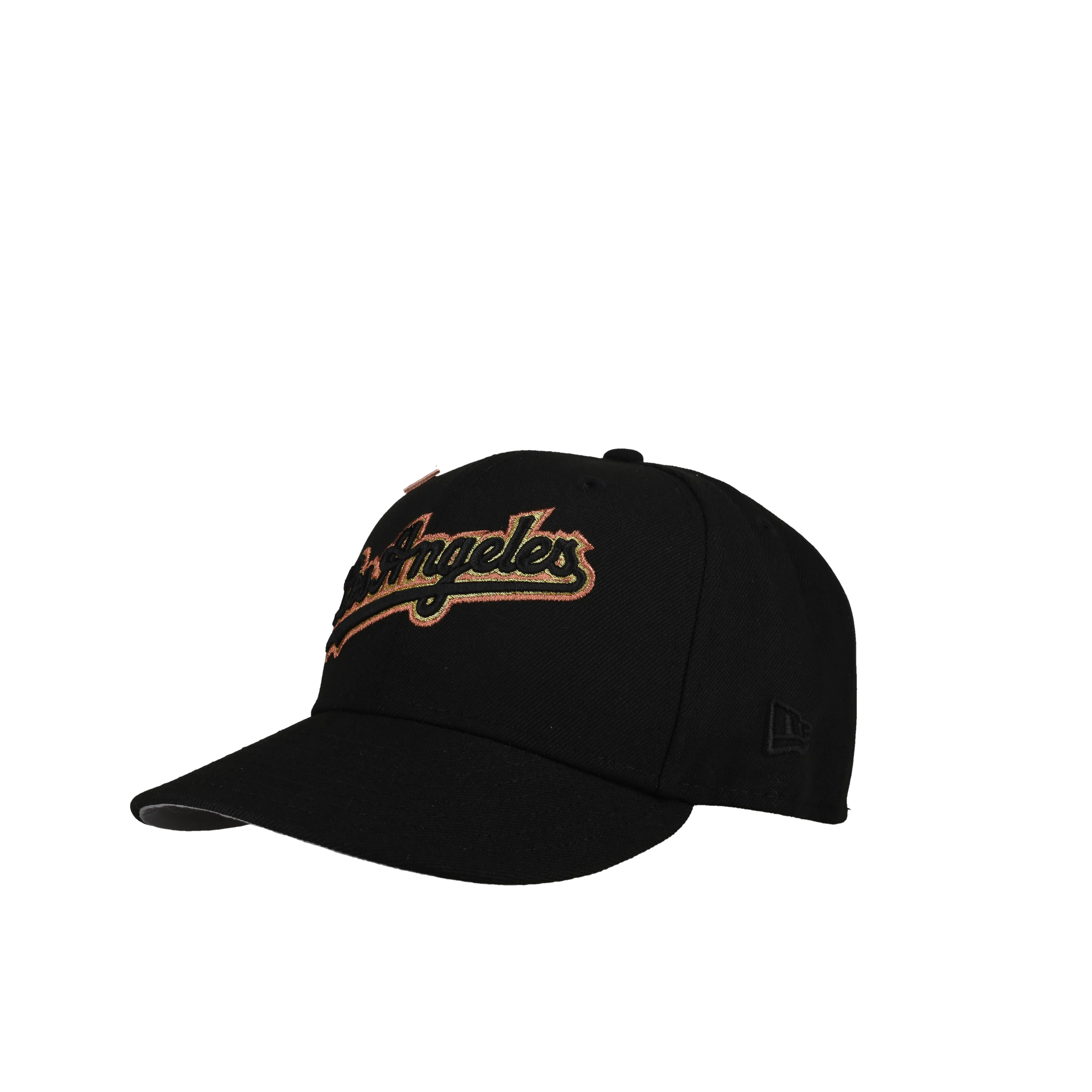 Los Angeles Dodgers 50th Anniversary Black Gold/Copper Trim 59Fifty Fitted Hat - Image 5
