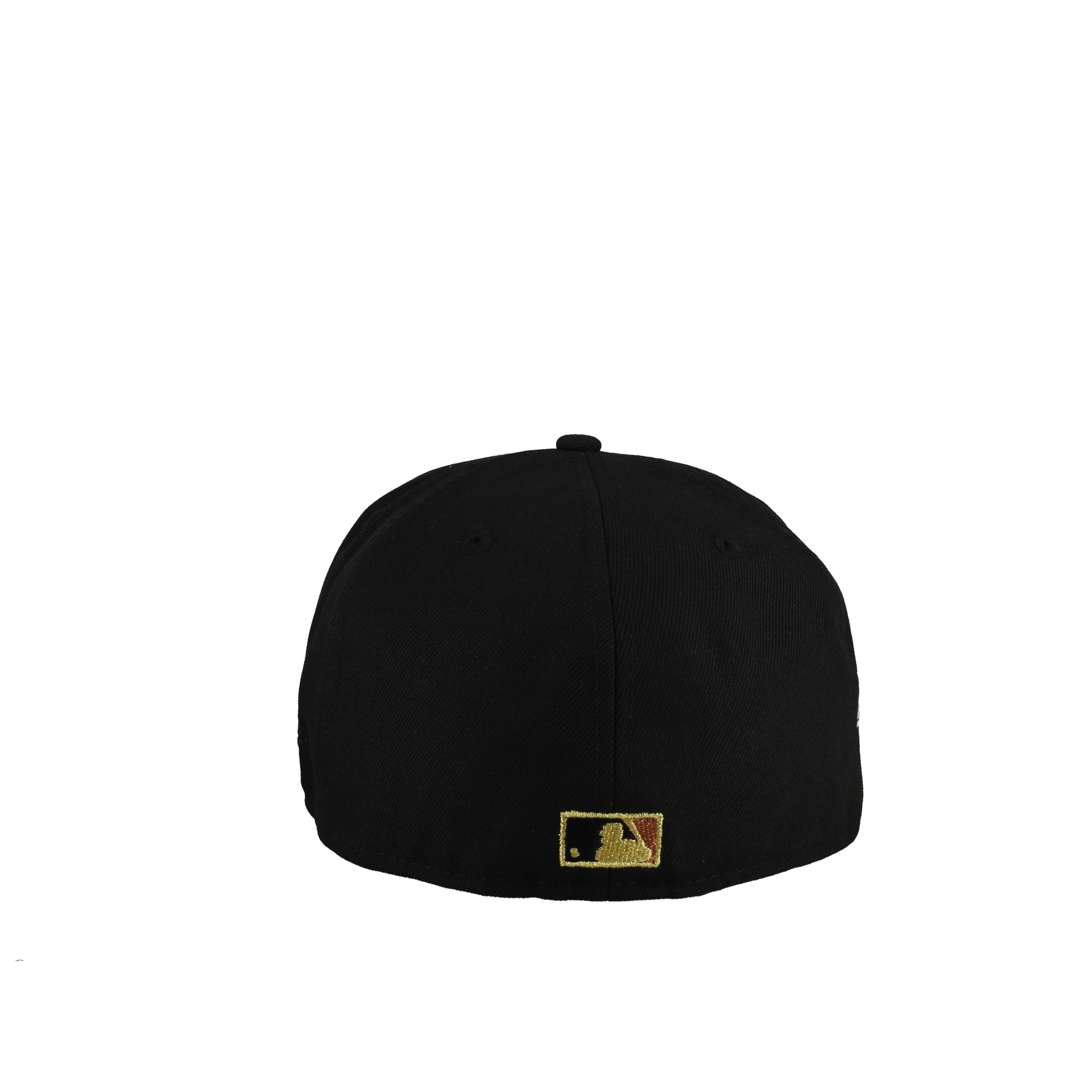Los Angeles Dodgers 50th Anniversary Black Gold/Copper Trim 59Fifty Fitted Hat - Image 6