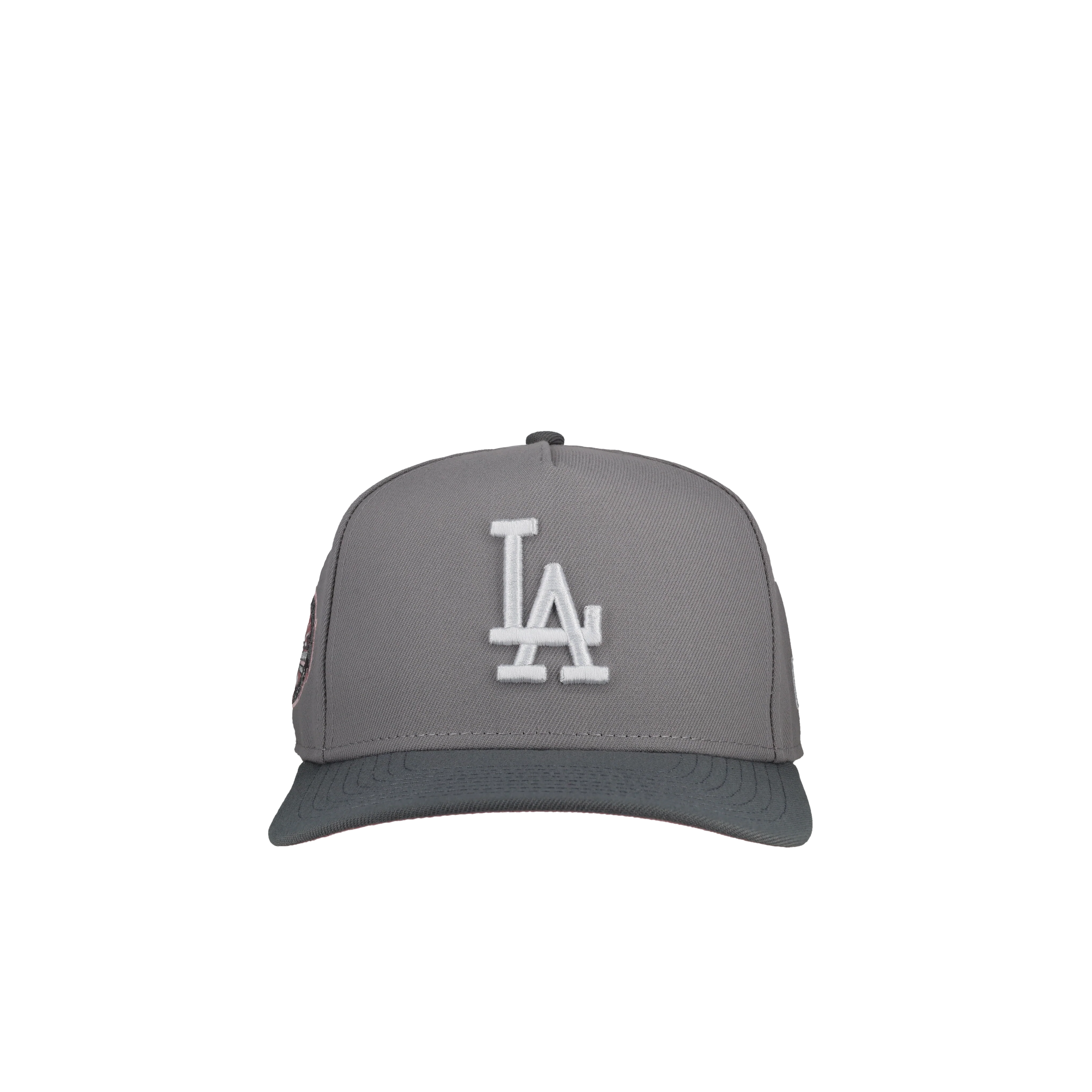 Los Angeles Dodgers 50th Anniversary Grey/Pink 9Fifty A Frame Snapback Hat - Image 4