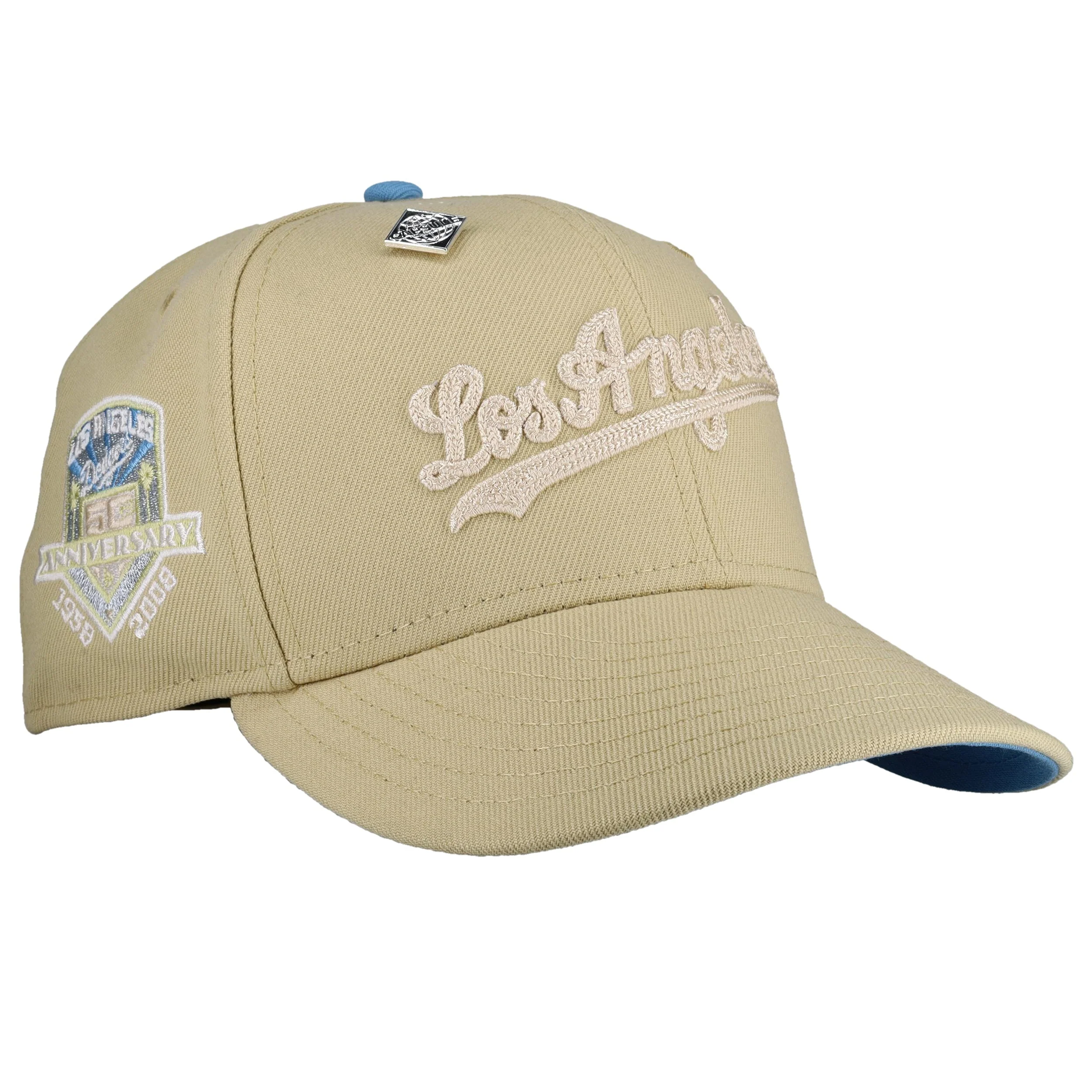 Los Angeles Dodgers 50th Anniversary Vegas Gold 59Fifty Fitted Hat