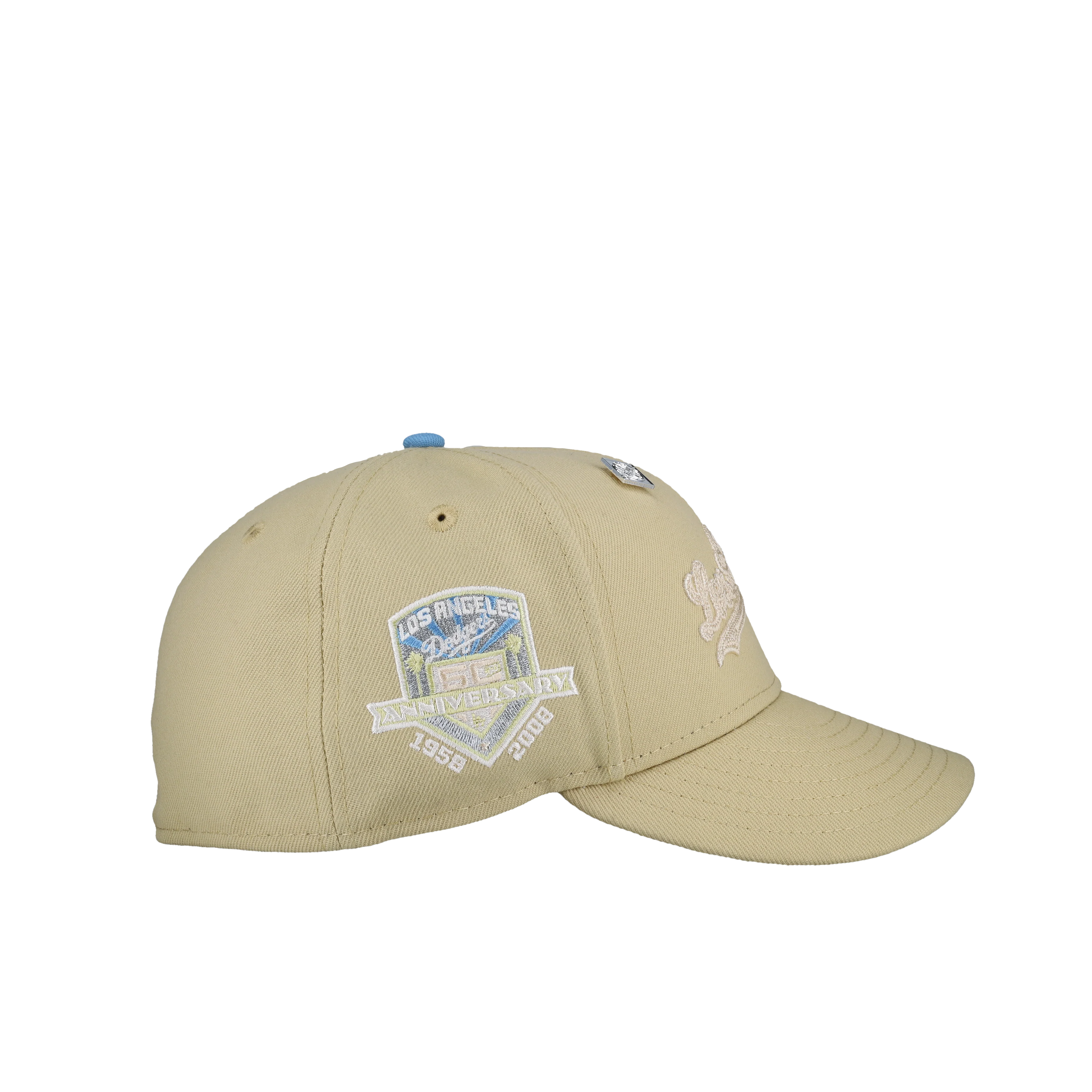 Los Angeles Dodgers 50th Anniversary Vegas Gold 59Fifty Fitted Hat - Image 2
