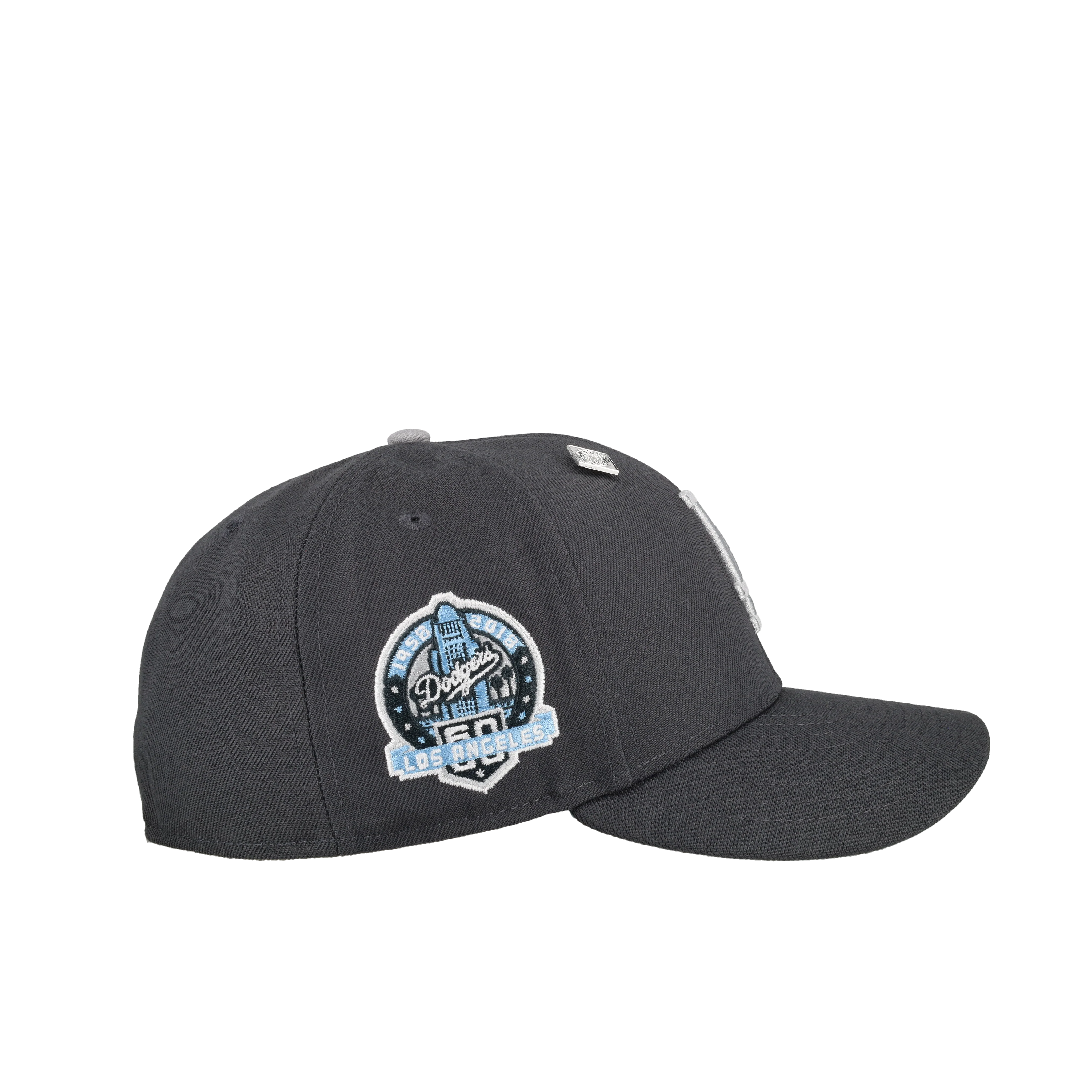 Los Angeles Dodgers 60th Anniversary Graphite 59Fifty Fitted Hat - Image 2
