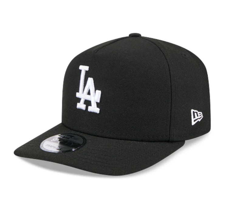 Los Angeles Dodgers New Era 9Fifty A Frame Snapback Hat (Black) - Image 3