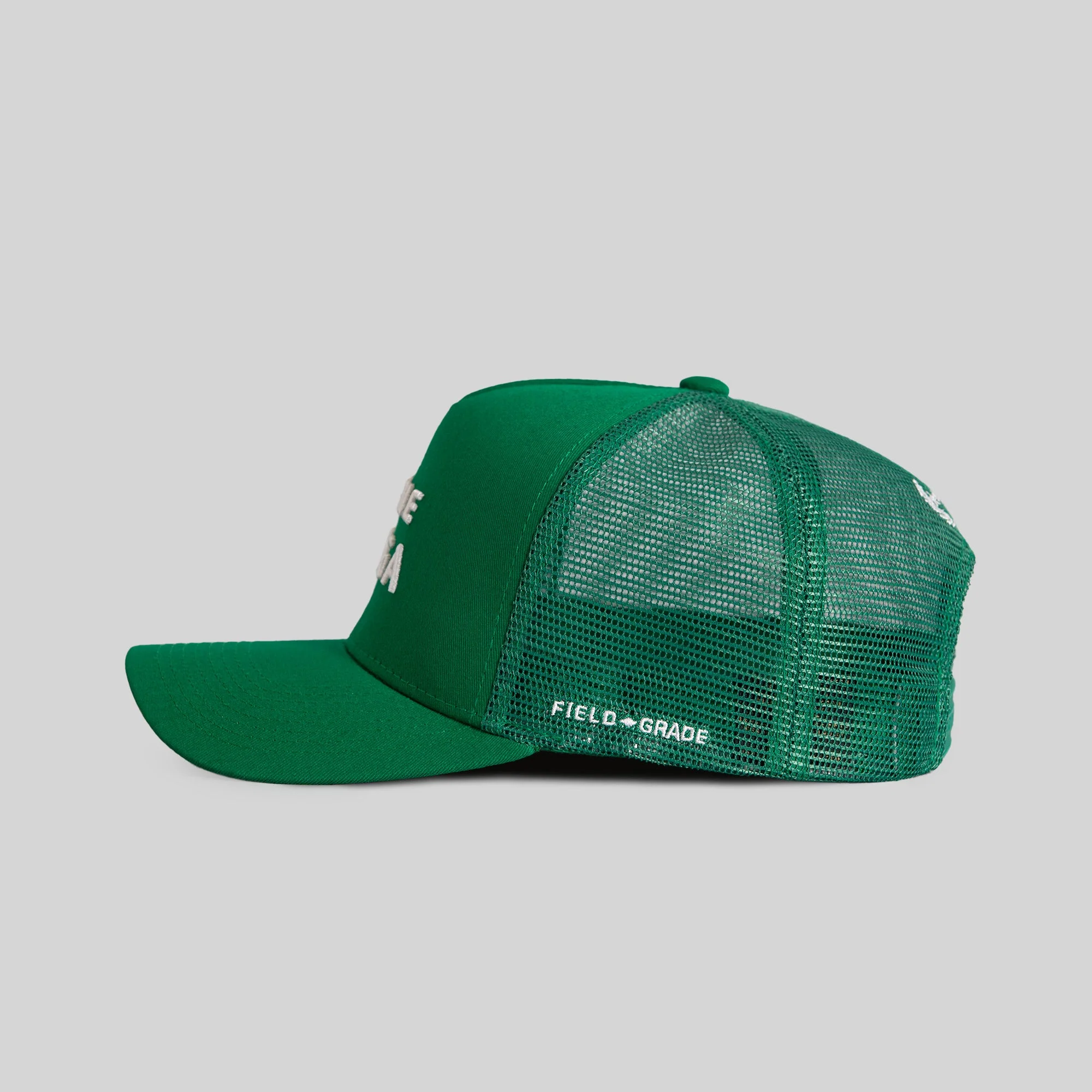 Field Grade ME VALE VERGA (NO F*CKS GIVEN) KELLY GREEN TWILL MESH TRUCKER - Image 3