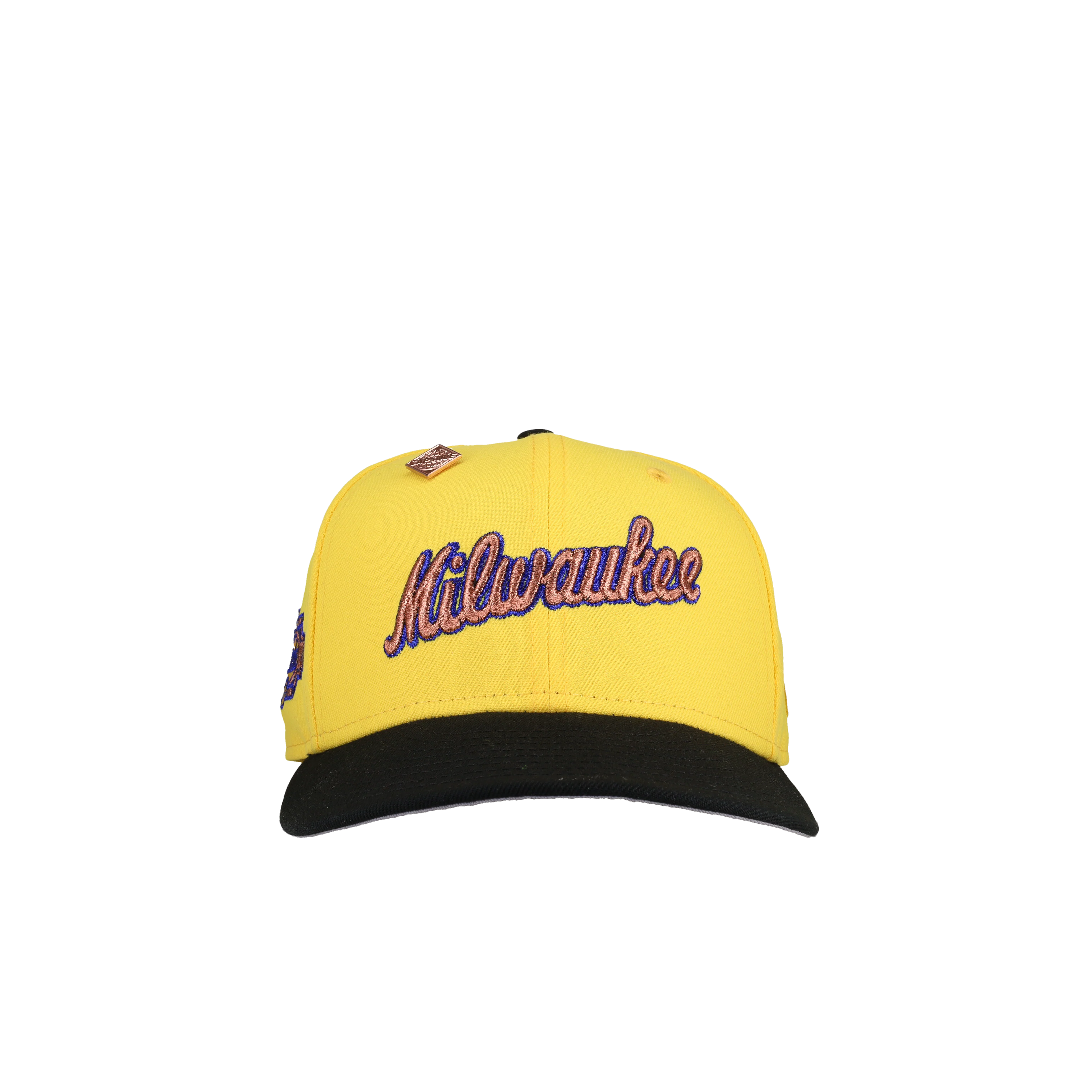 Milwaukee Brewers 1982 World Series Yellow Black Metallic 59Fifty Fitted Hat - Image 4