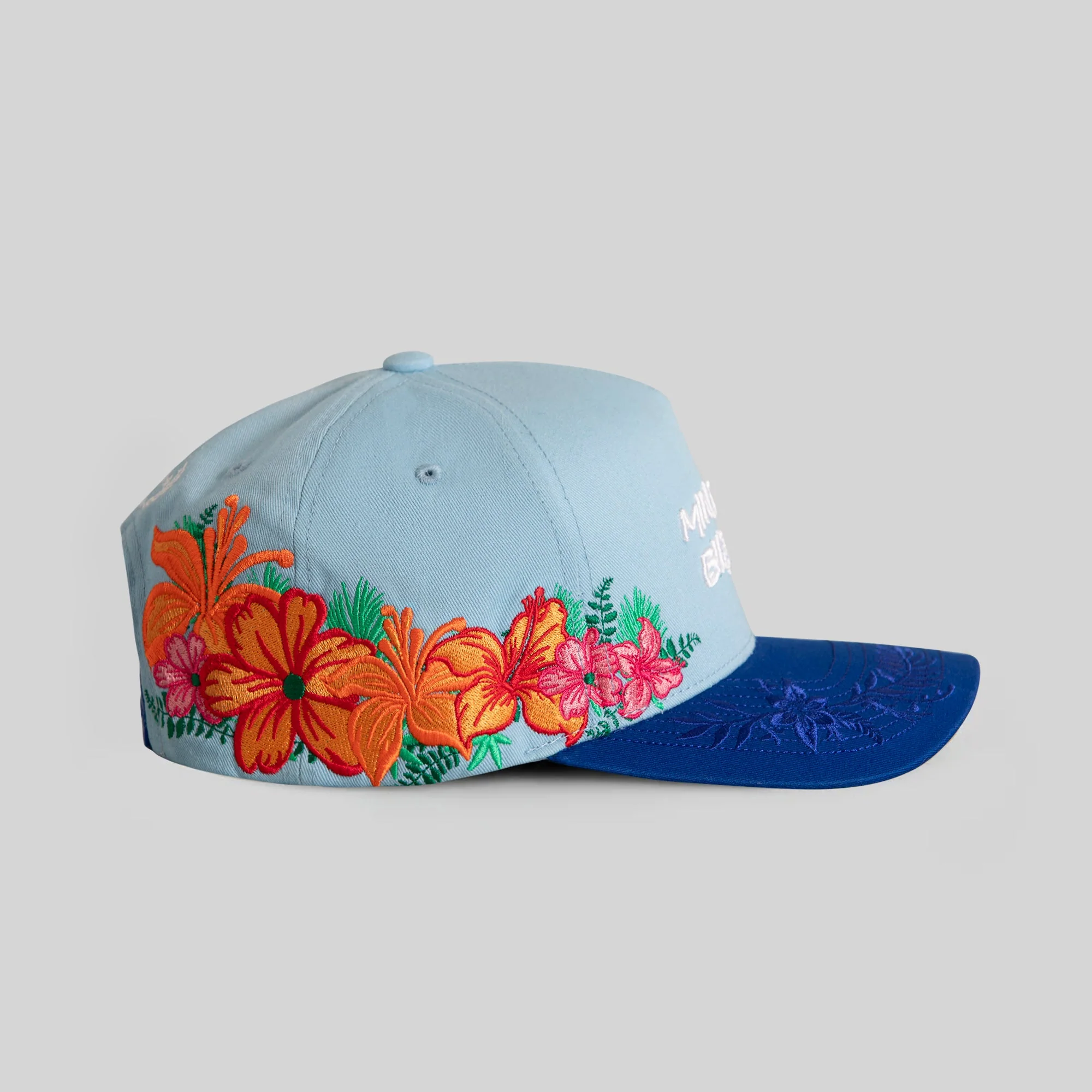 Field Grade MIND YOUR BUSINESS UNI BLUE GAME ROYAL FLORAL TWILL TRUCKER - Image 4