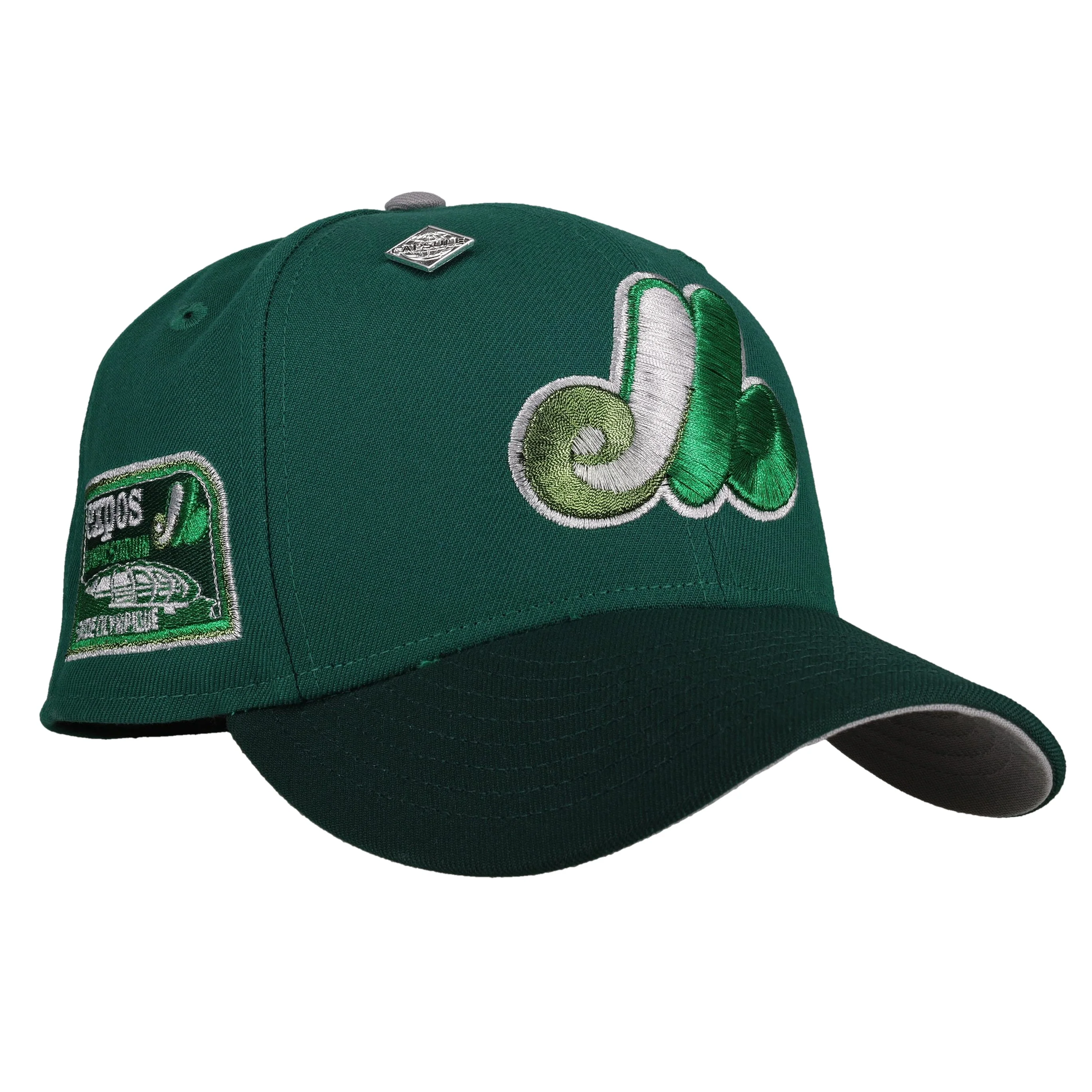 Montreal Expos Olympic Stadium Green Metallic 59Fifty Fitted Hat